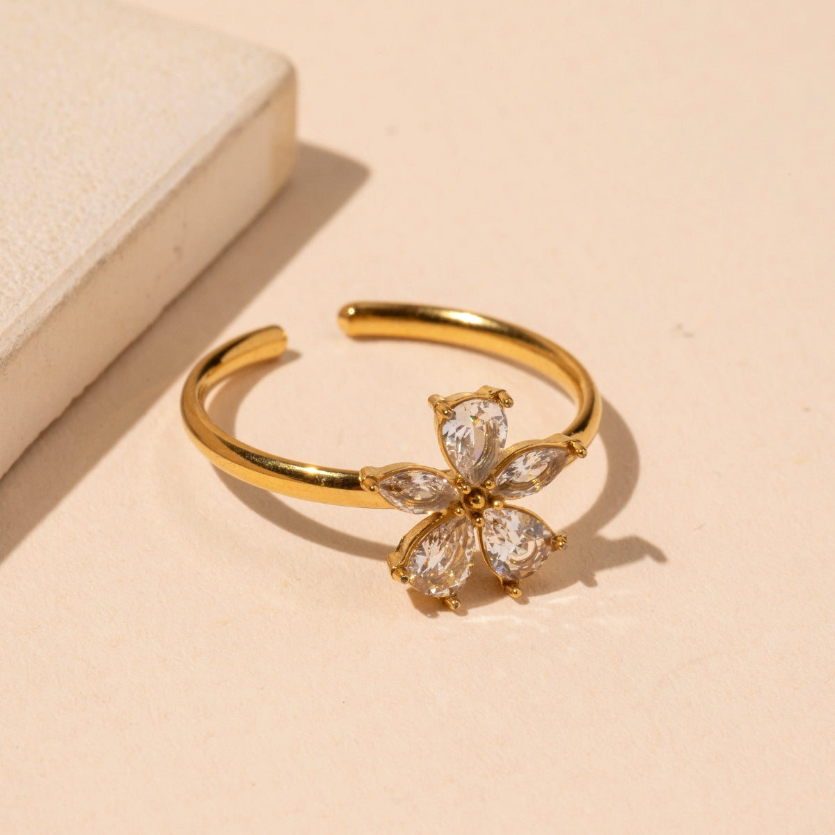 Floral Basic Stainless Steel Ring