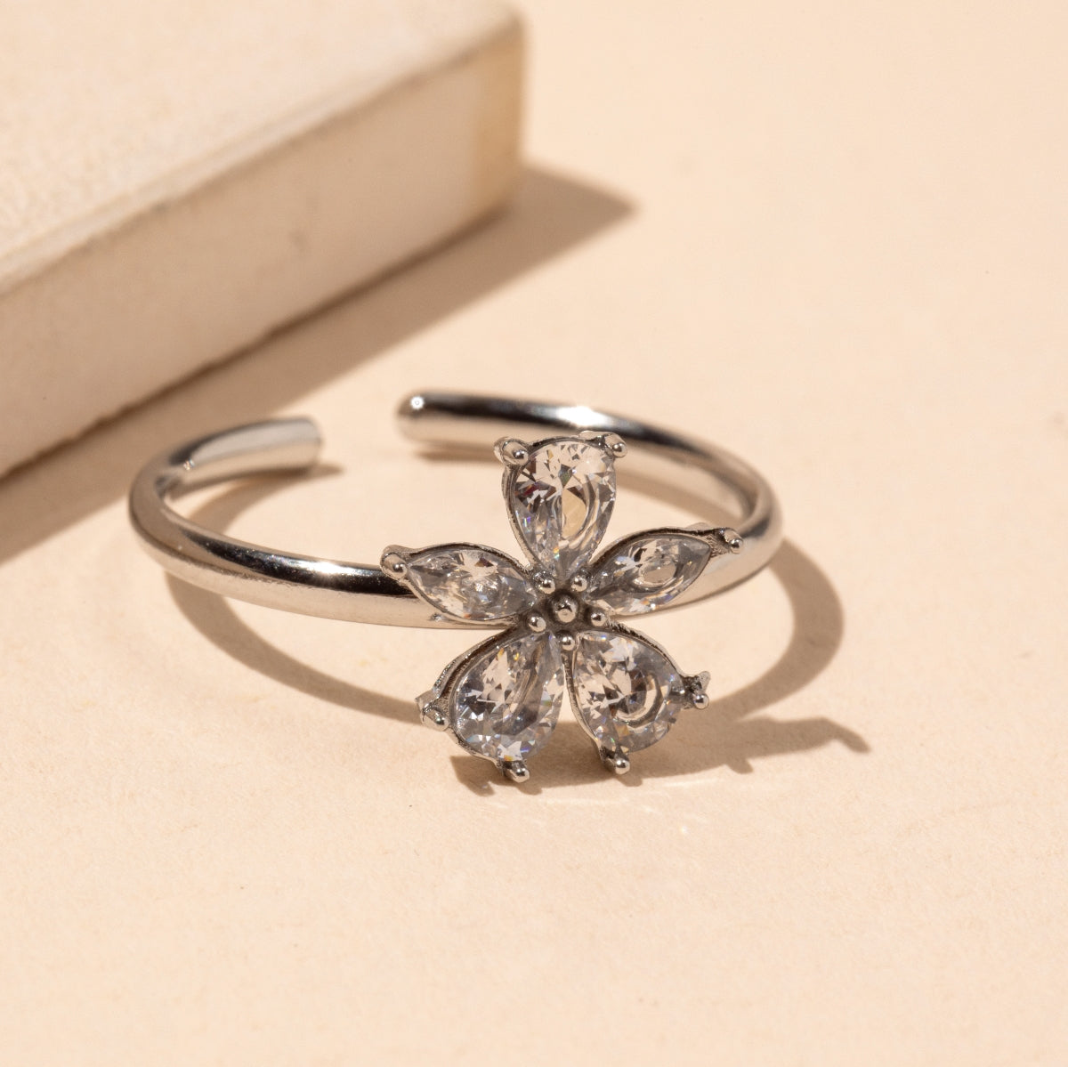 Floral Basic Stainless Steel Ring