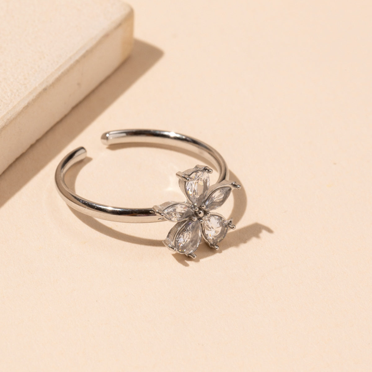 Floral Basic Stainless Steel Ring