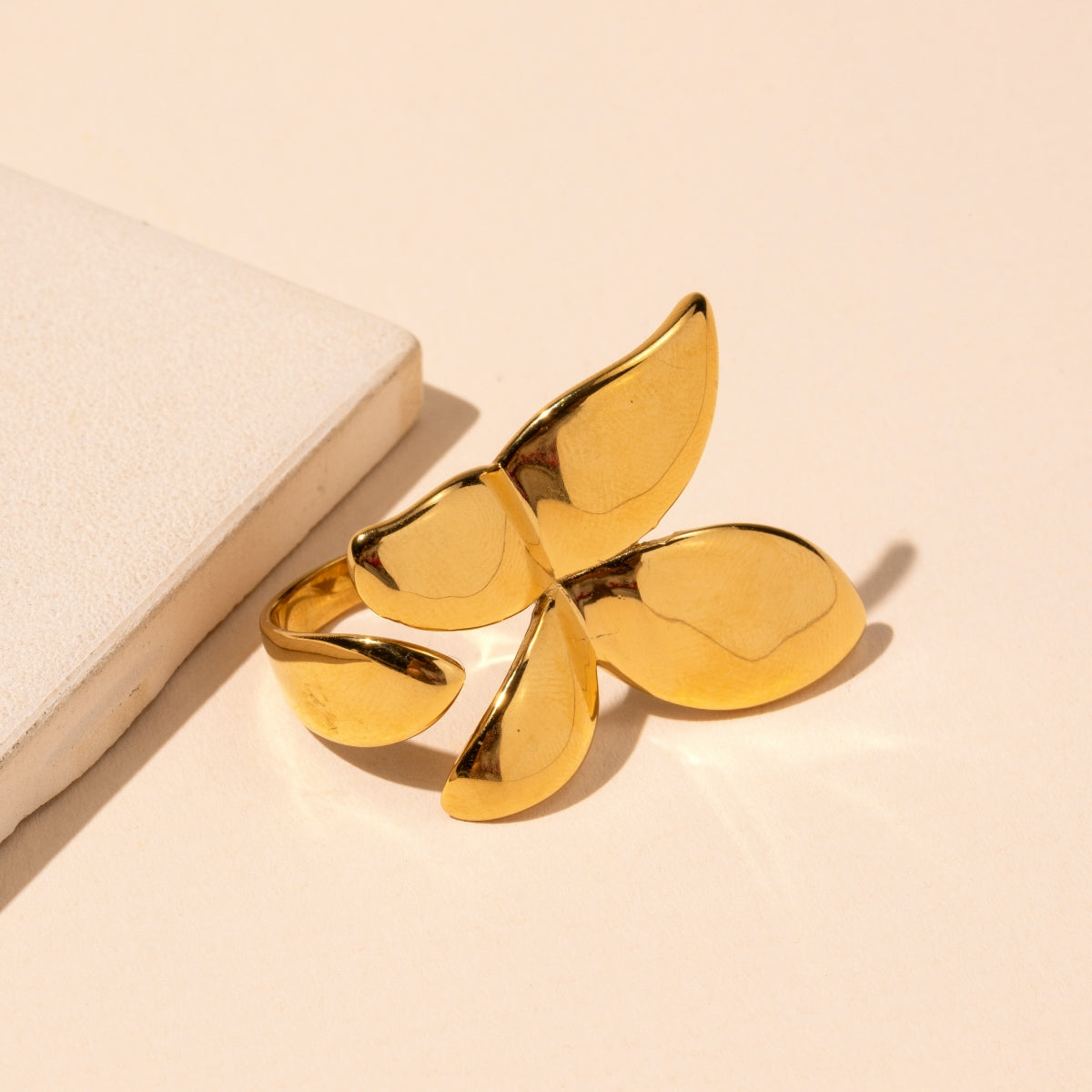 Butterfly Basic Stainless Steel Ring