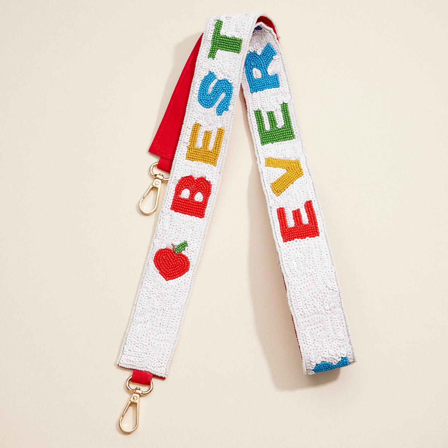 Best Teacher Ever Beaded Bag Strap – Colorful & Stylish Gift for Educators