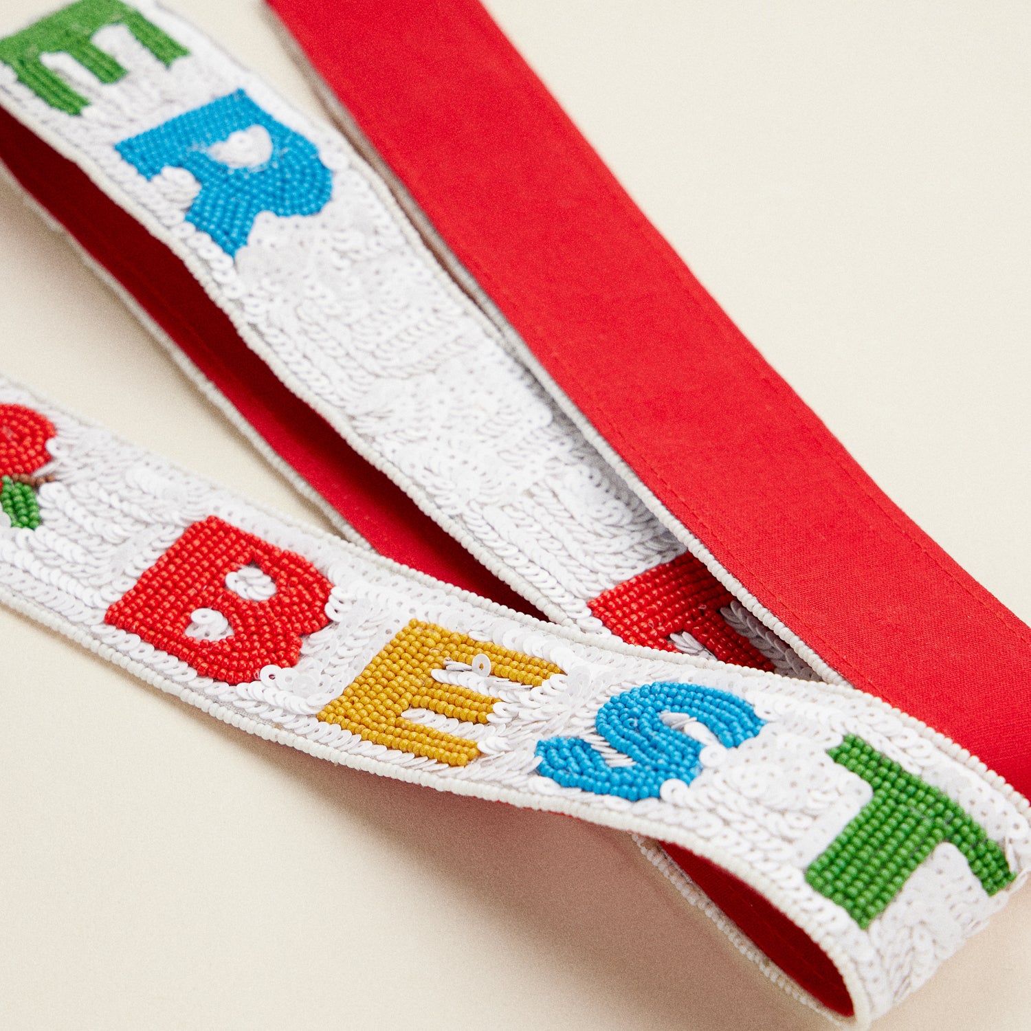 Best Teacher Ever Beaded Bag Strap – Colorful & Stylish Gift for Educators