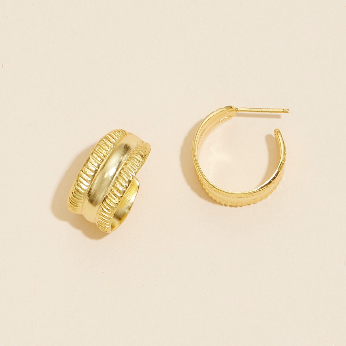 Refined Gold Dip Open Hoop | Earrings