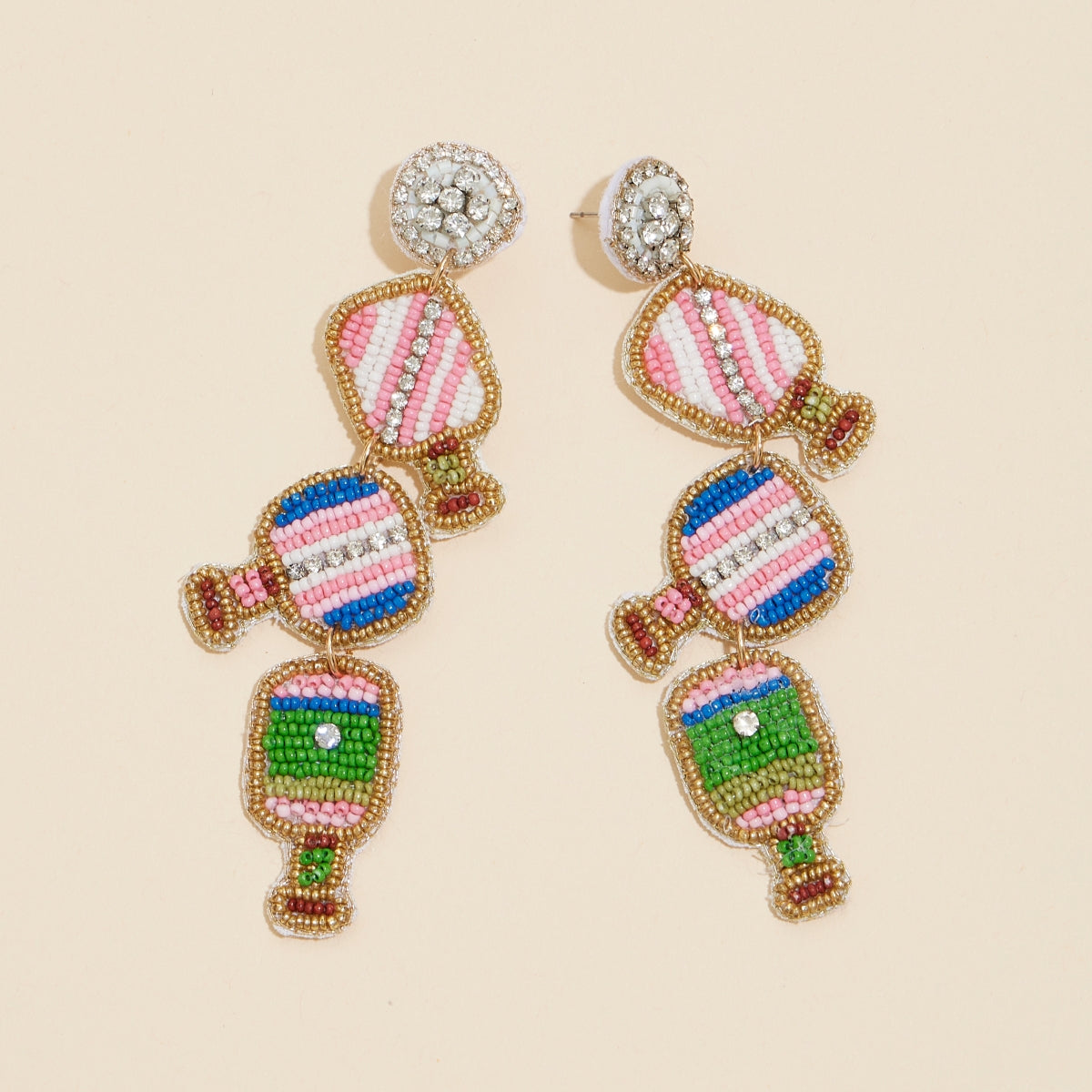 Elegant Sports Rocket Seed Beaded Dangling | Earrings