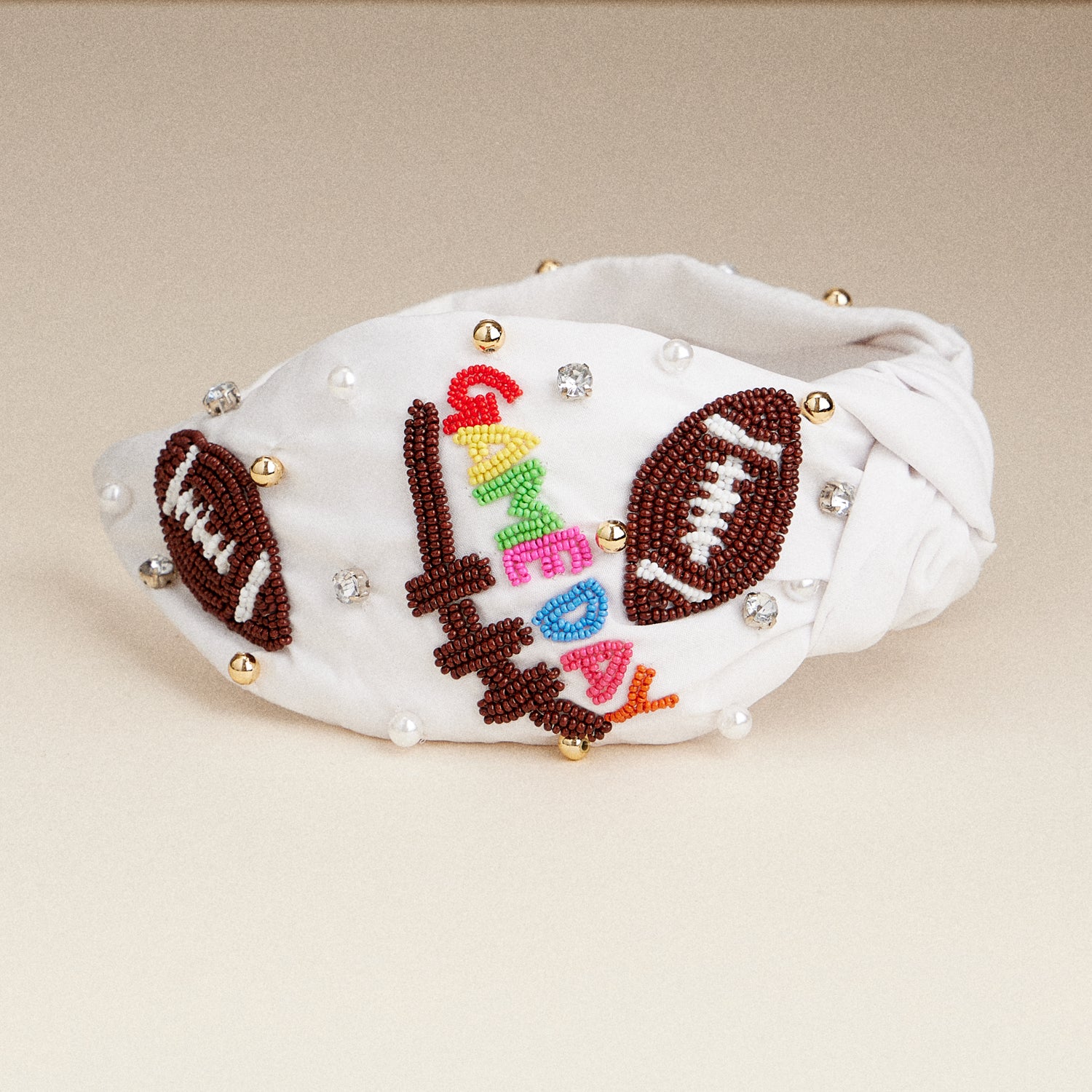 Game Day Beaded Headband – Fun & Sporty Football Accessory