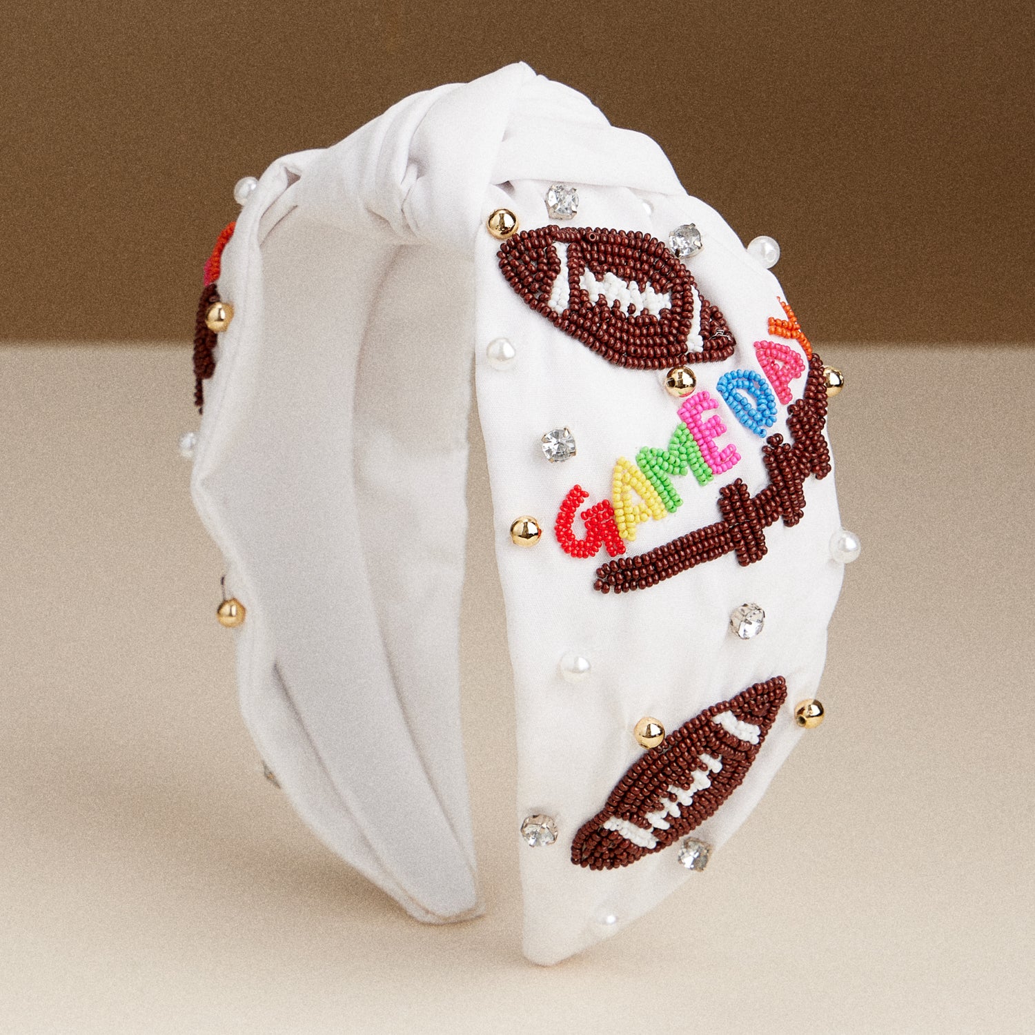 Game Day Beaded Headband – Fun & Sporty Football Accessory