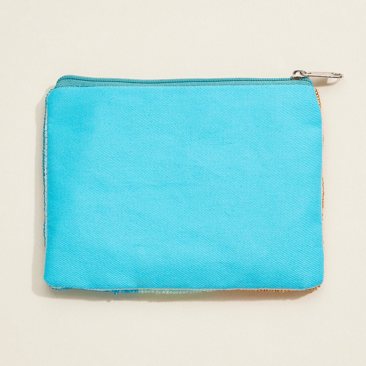 Beaded Sea Turtle Coin Pouch – Coastal Zip Purse with Starfish Design - Frem