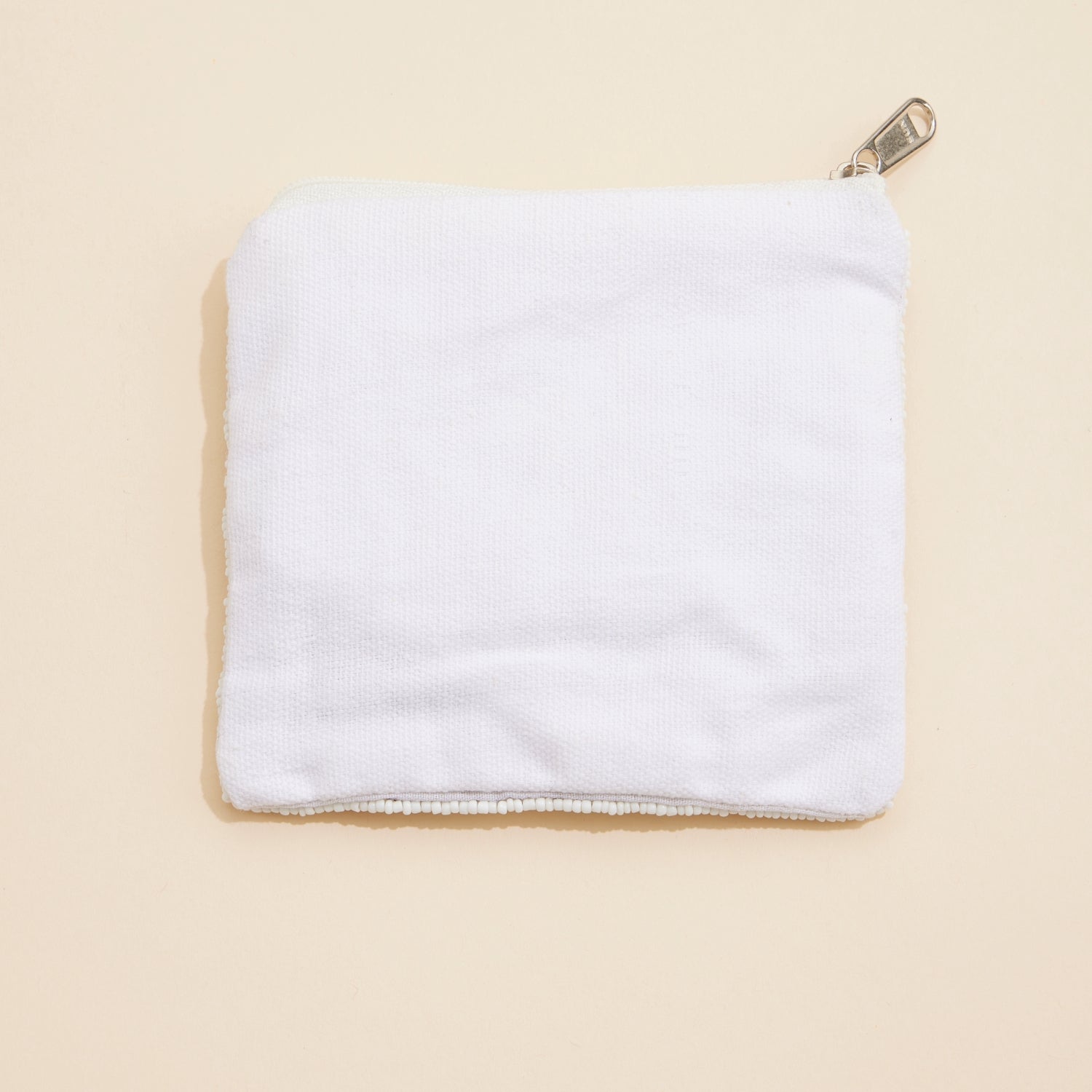 Beaded Golf Club & Ball White Coin Pouch