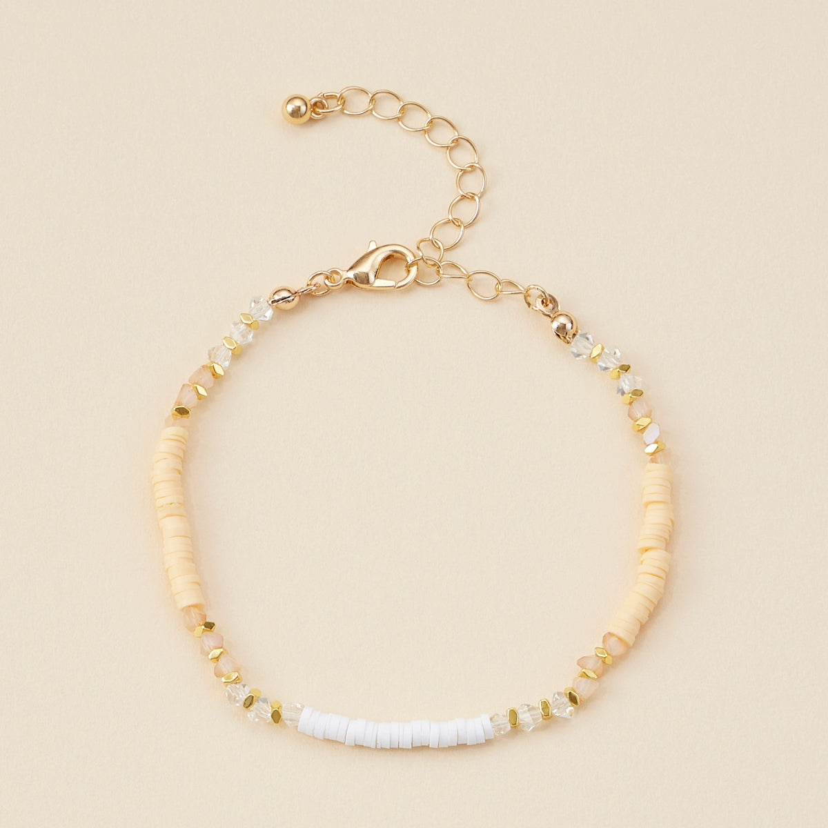 Rubber & Glass Bead Anklet