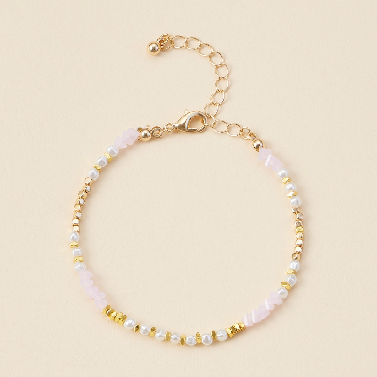 Pearl & Glass Bead Anklet - Frem
