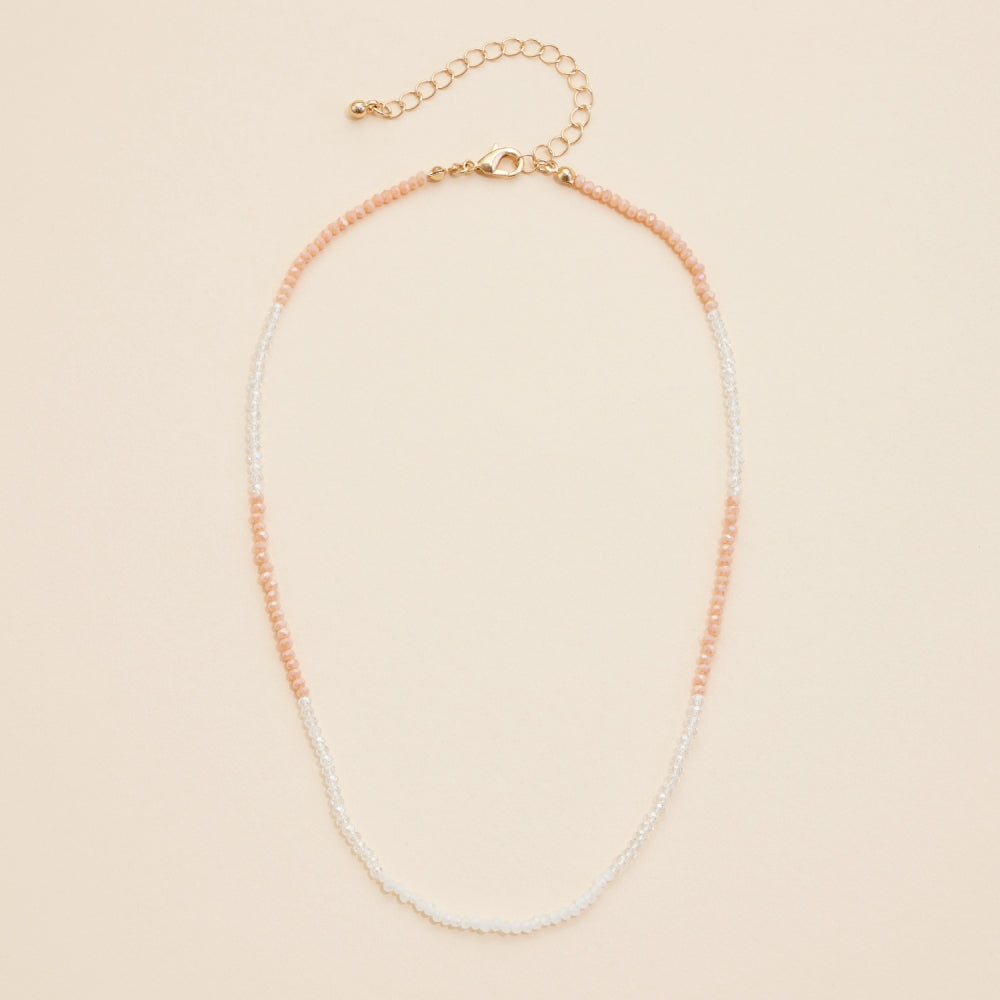 Short Glass Beaded Necklace