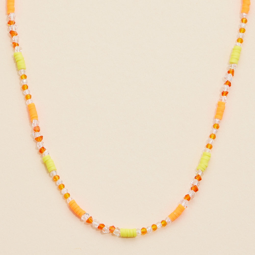Simple Glass Beaded Necklace - Frem