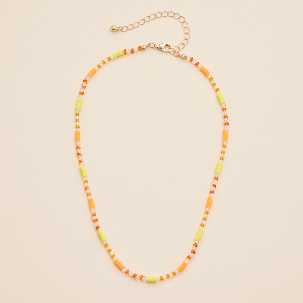 Simple Glass Beaded Necklace - Frem