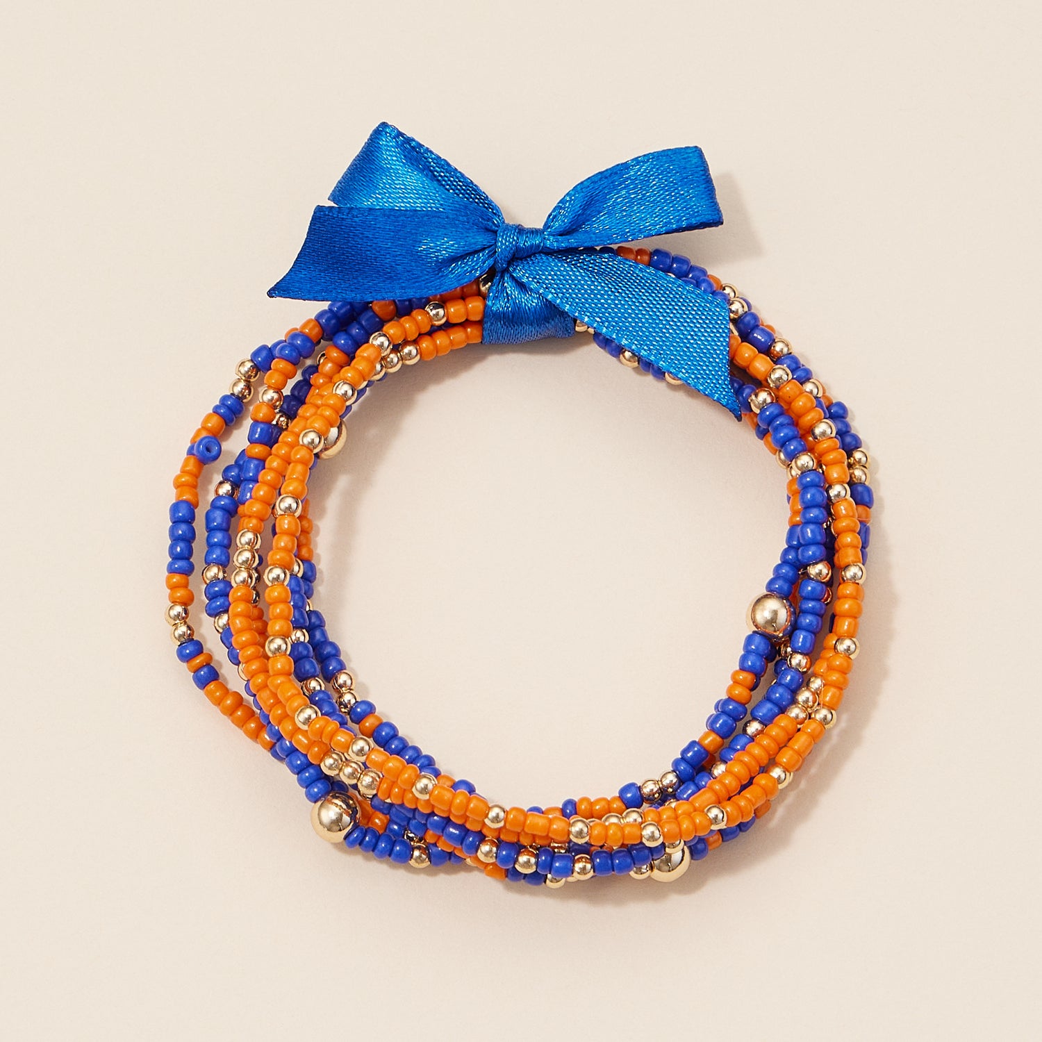Seed Bead Bracelet Set in Game Day Colors