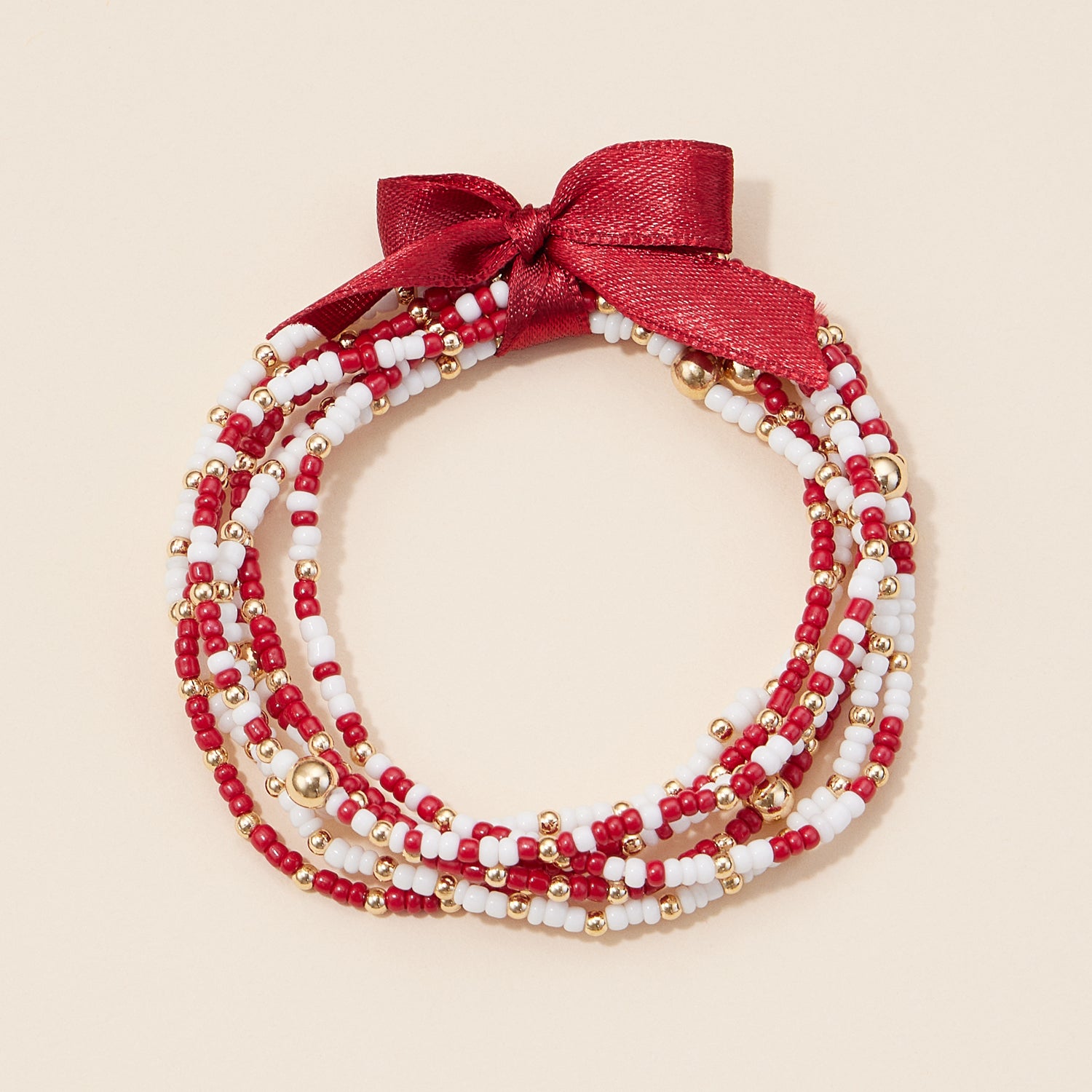 Seed Bead Bracelet Set in Game Day Colors
