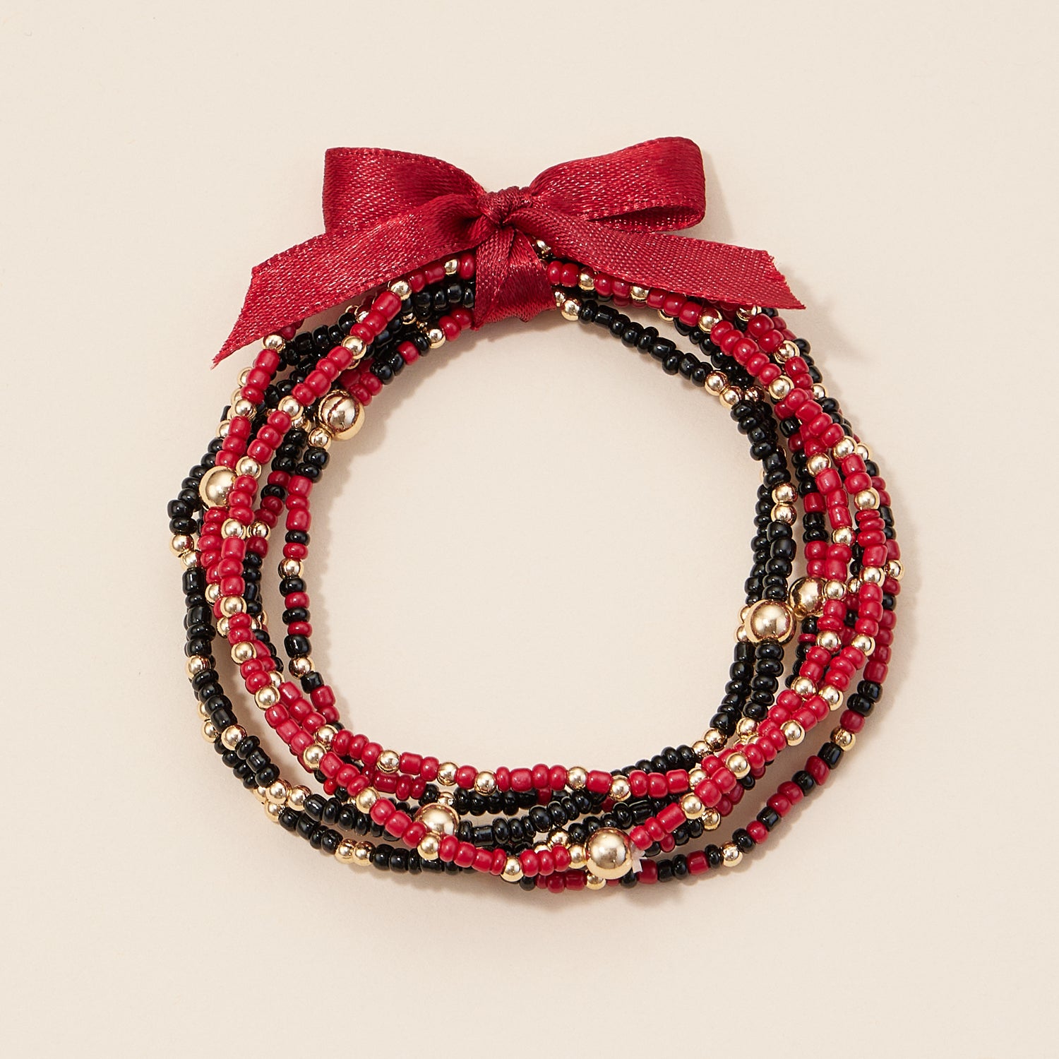 Seed Bead Bracelet Set in Game Day Colors