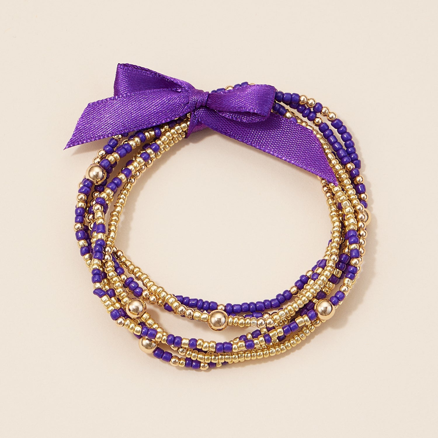 Seed Bead Bracelet Set in Game Day Colors