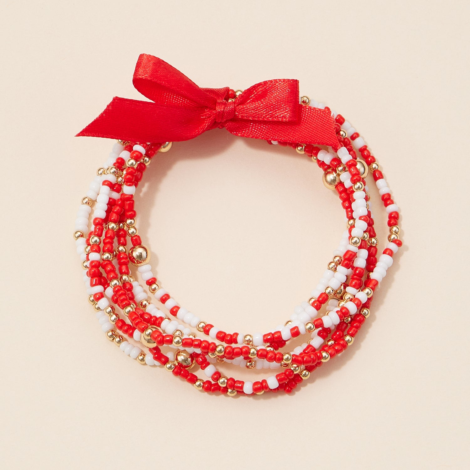 Seed Bead Bracelet Set in Game Day Colors