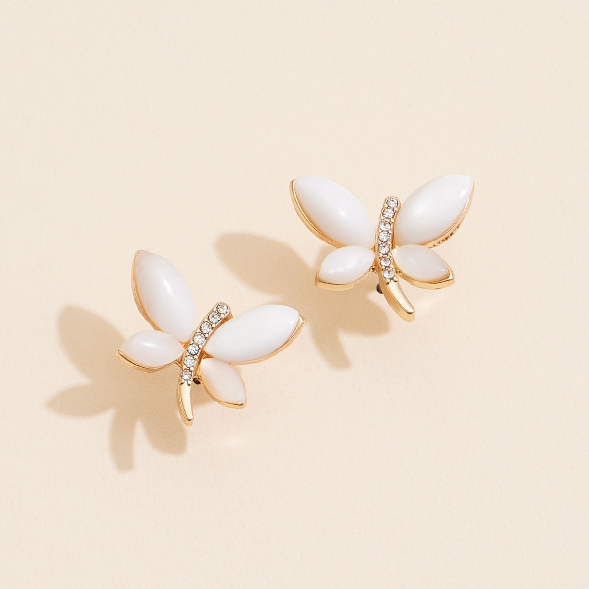 Butterfly Shell Stud Earrings
