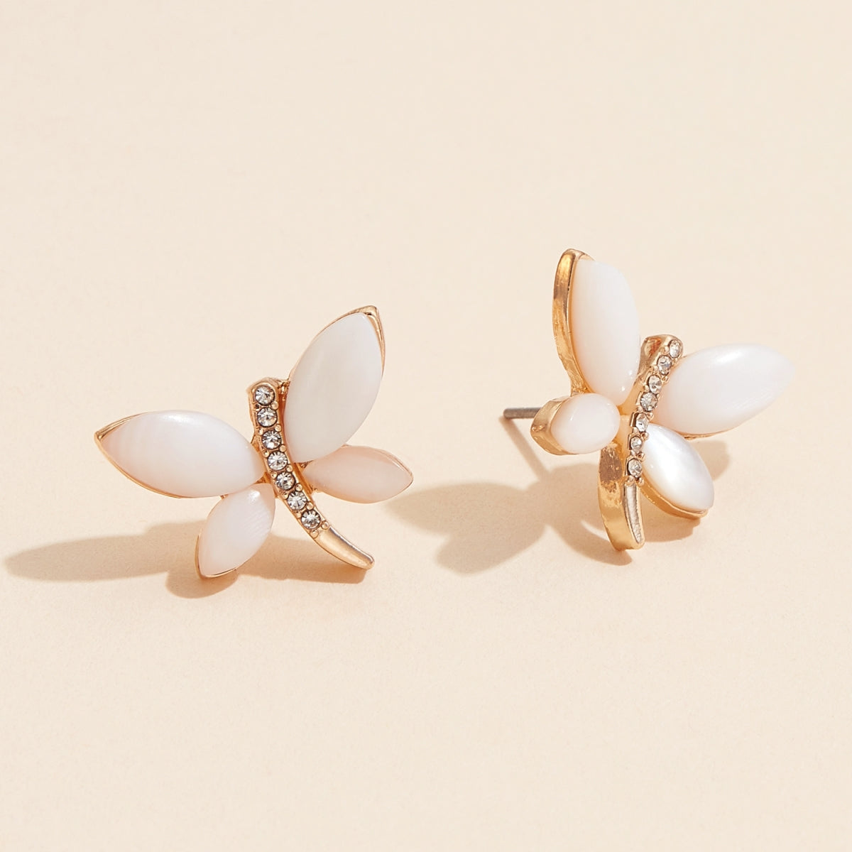 Butterfly Shell Stud Earrings