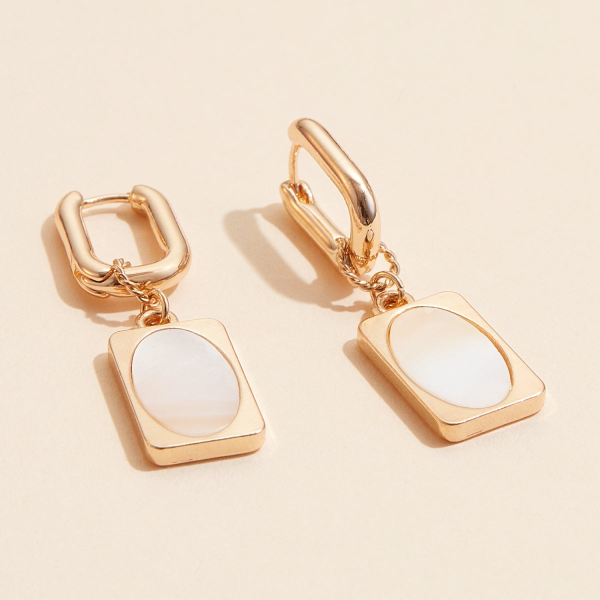 Shell Charm Hoop Earrings