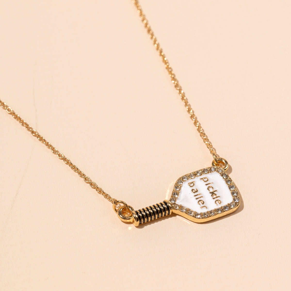Enamel Pickle Baller 18K Gold-Plated Short Necklace