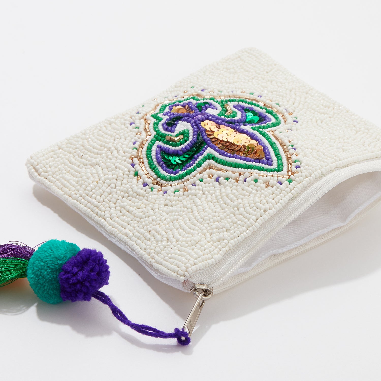 Mardi Gras Fleur De Lis Pouch
