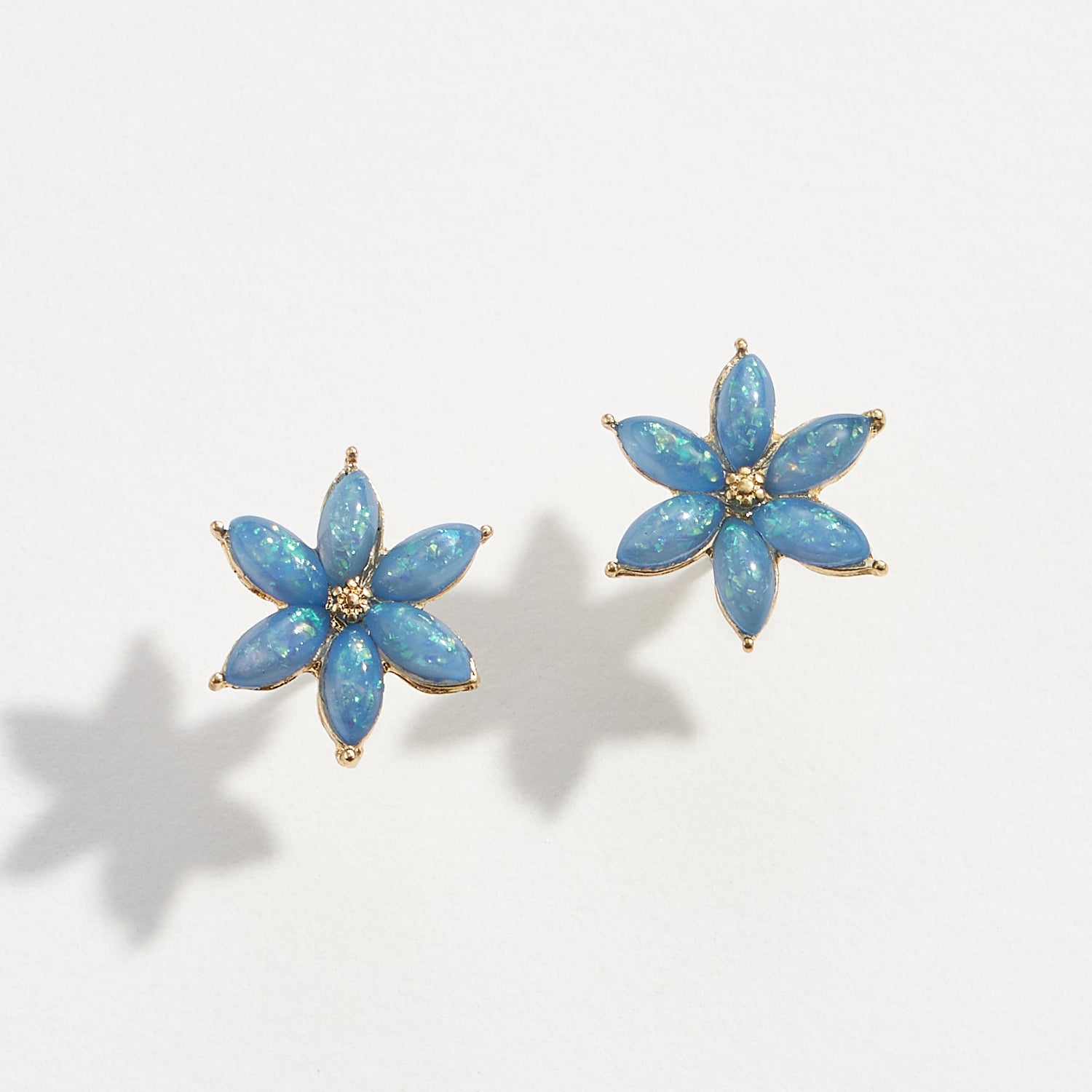 Earthy Opal Flower Earrings