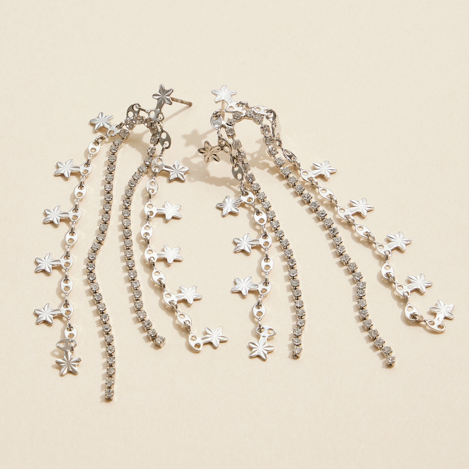 Sparkling Star Dangle Earrings for Elegant Holiday Style