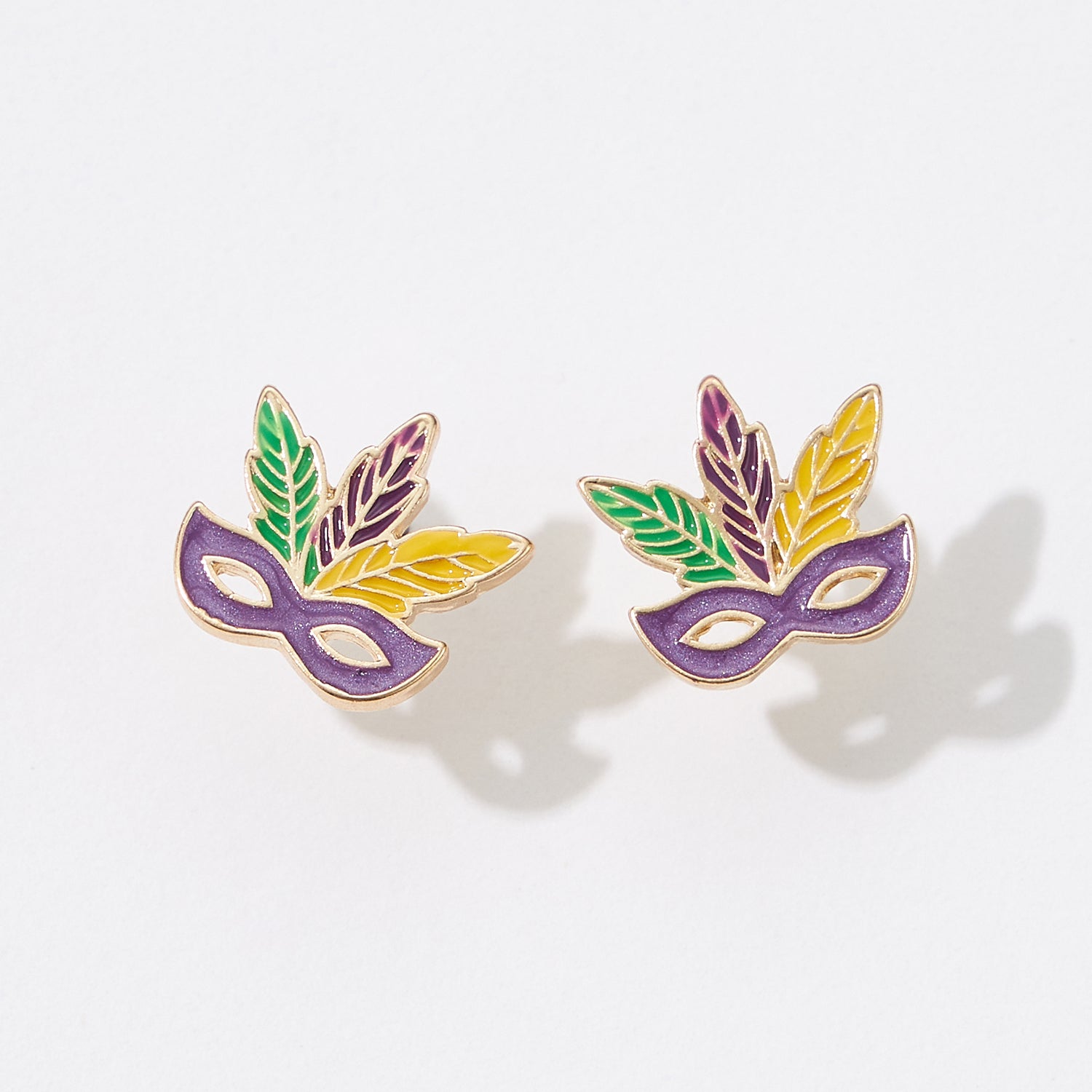 Mask Mardi Gras Post Earrings