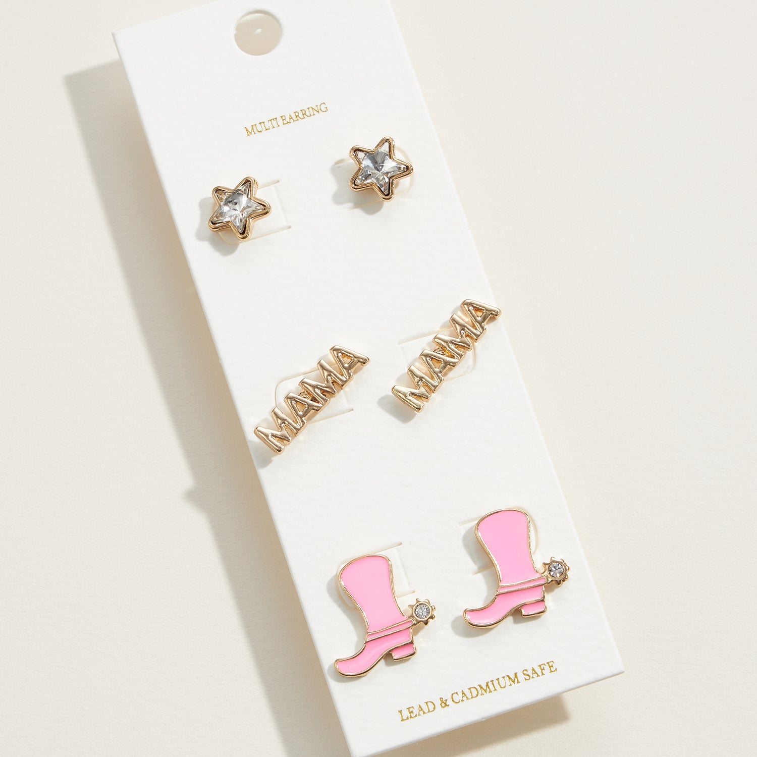 Western Boots MAMA Multi Pair Enamel Earrings