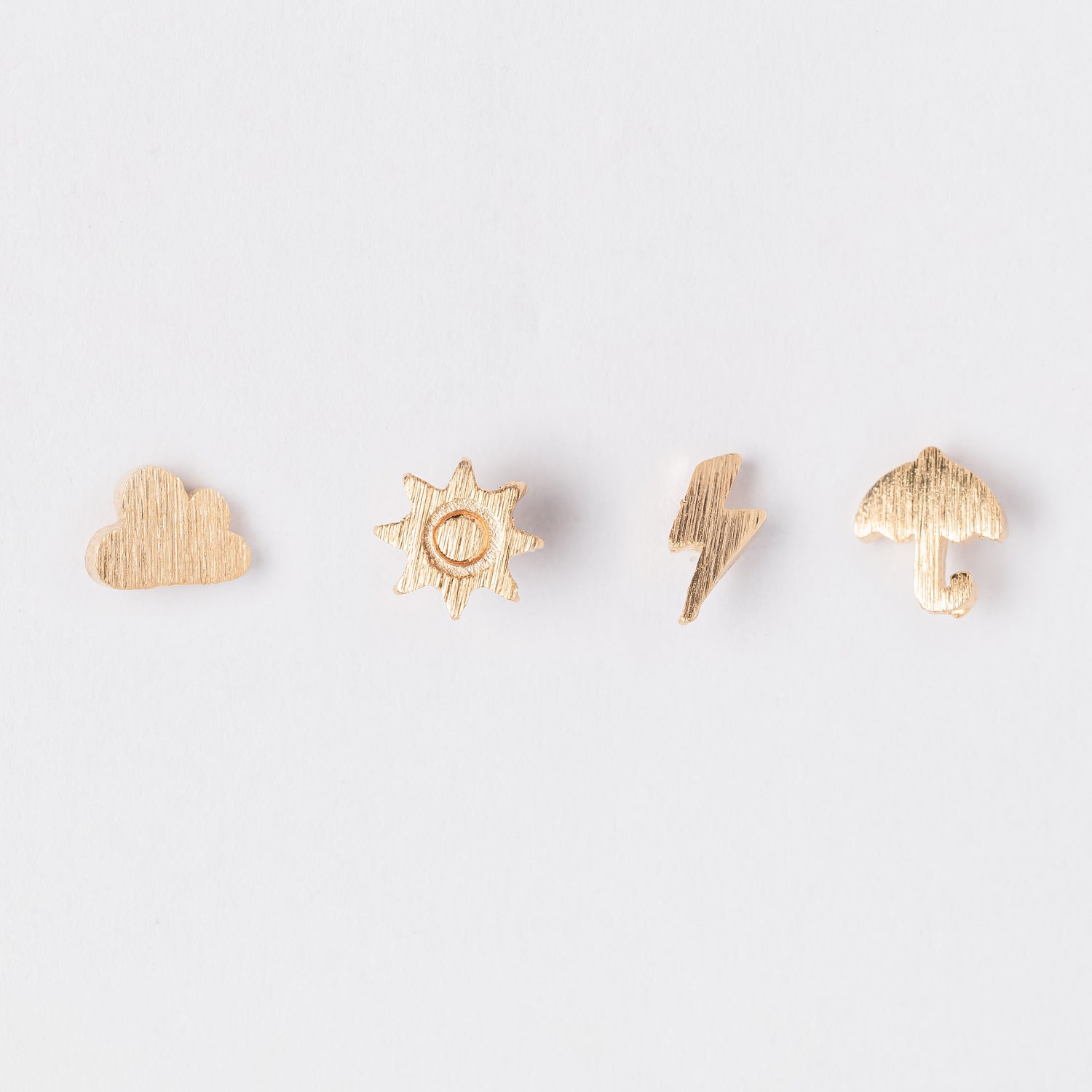 18K Gold Dipped Multi Post Earrings Set