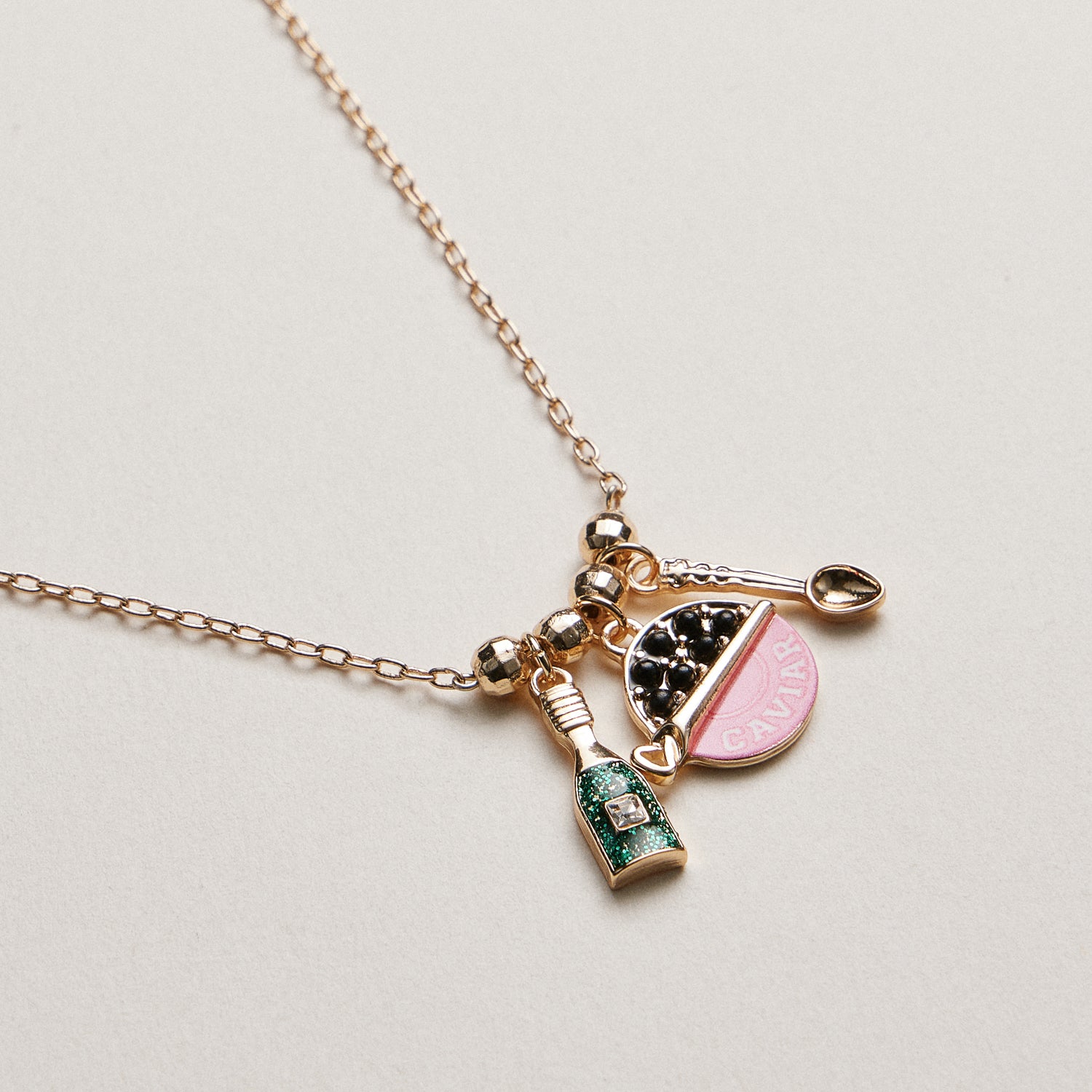 Caviar Charm Necklace | Whimsical Pendant Jewelry