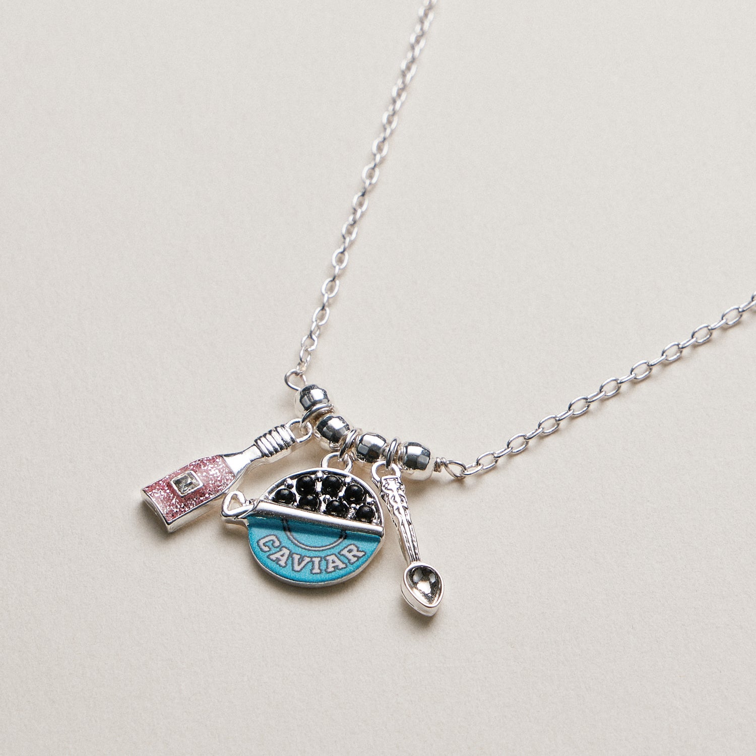 Caviar Charm Necklace | Whimsical Pendant Jewelry