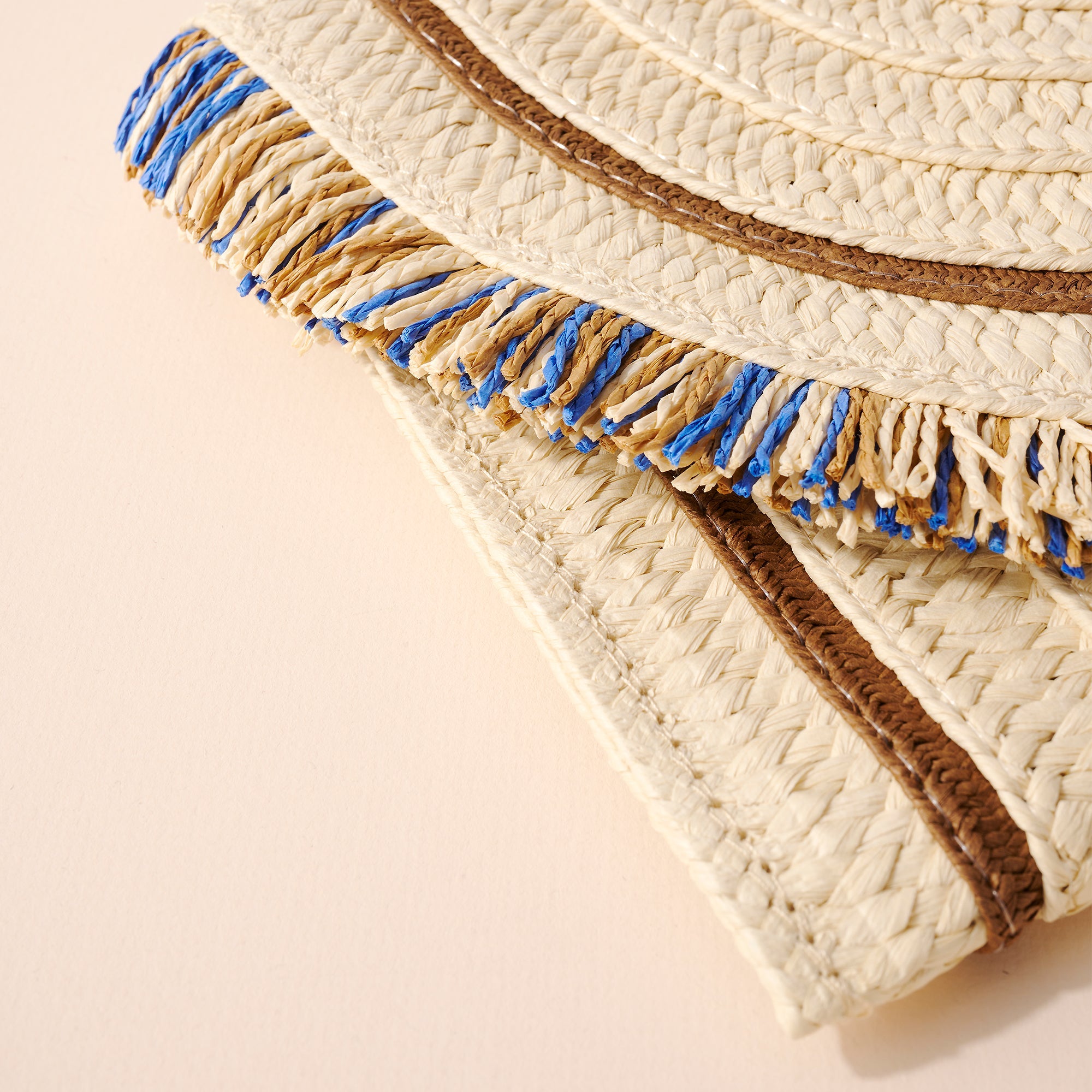 Fringed Raffia Handwoven Clutch Bag