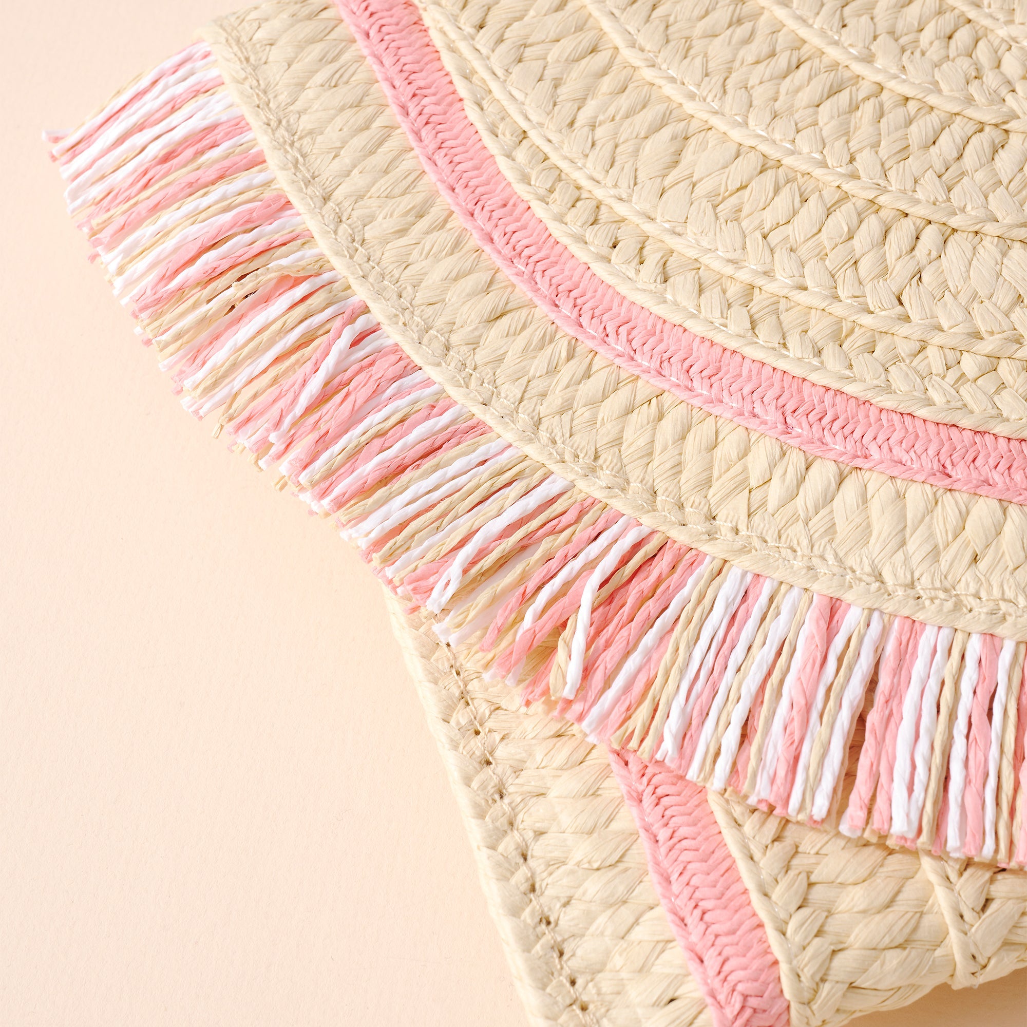 Fringed Raffia Handwoven Clutch Bag