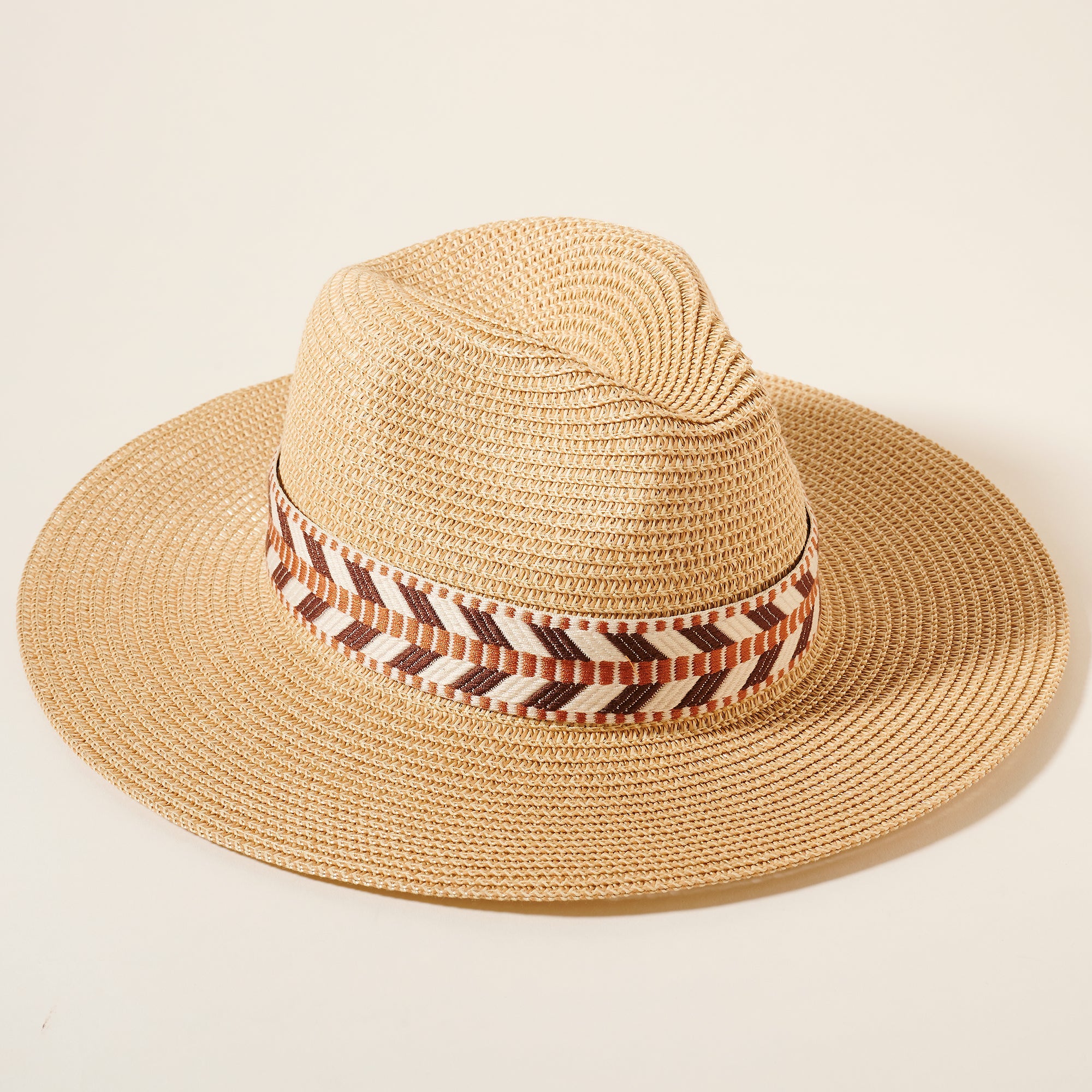 Arrow Strap Straw Fedora
