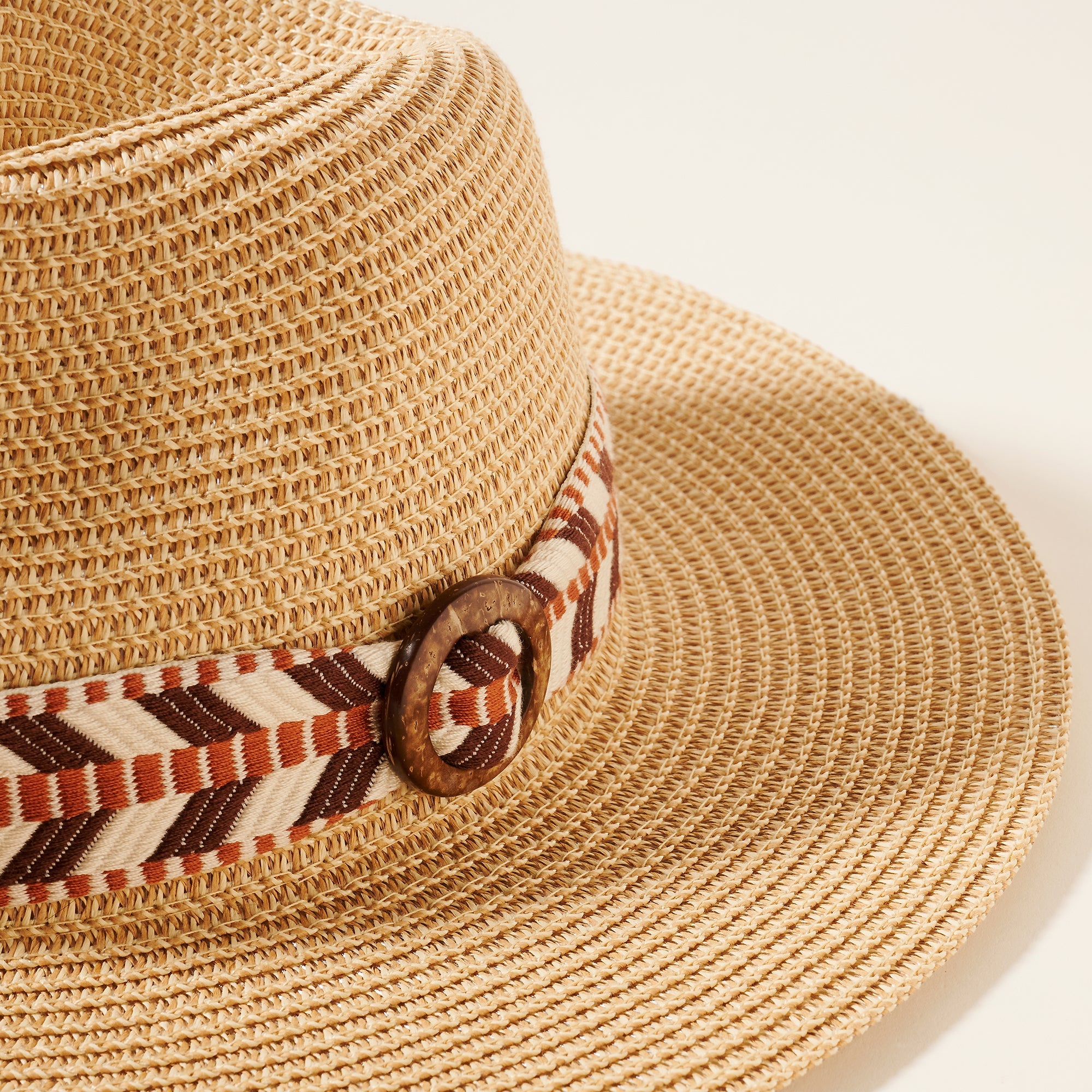 Arrow Strap Straw Fedora