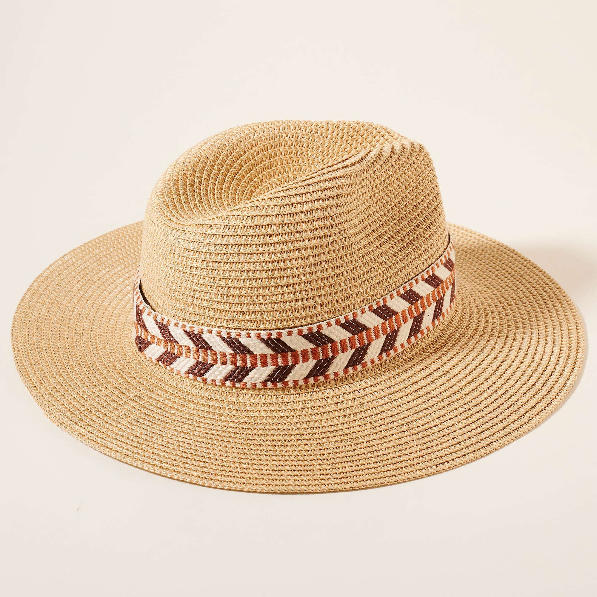 Arrow Strap Straw Fedora