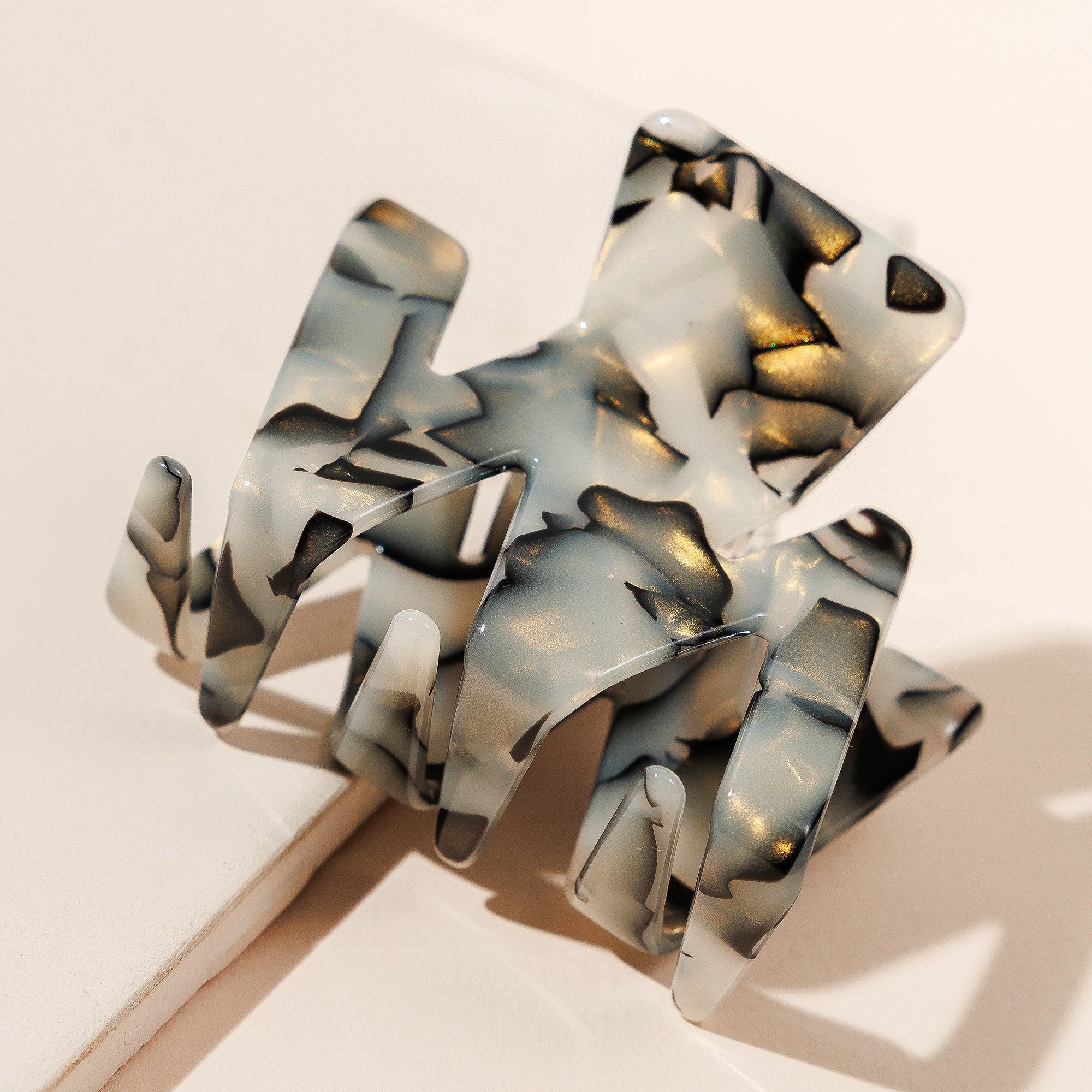 Chic Mini Zigzag Print Hair Claw