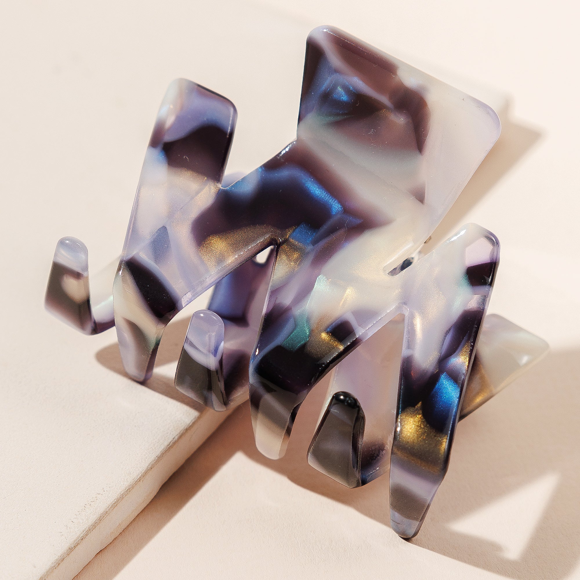 Chic Mini Zigzag Print Hair Claw