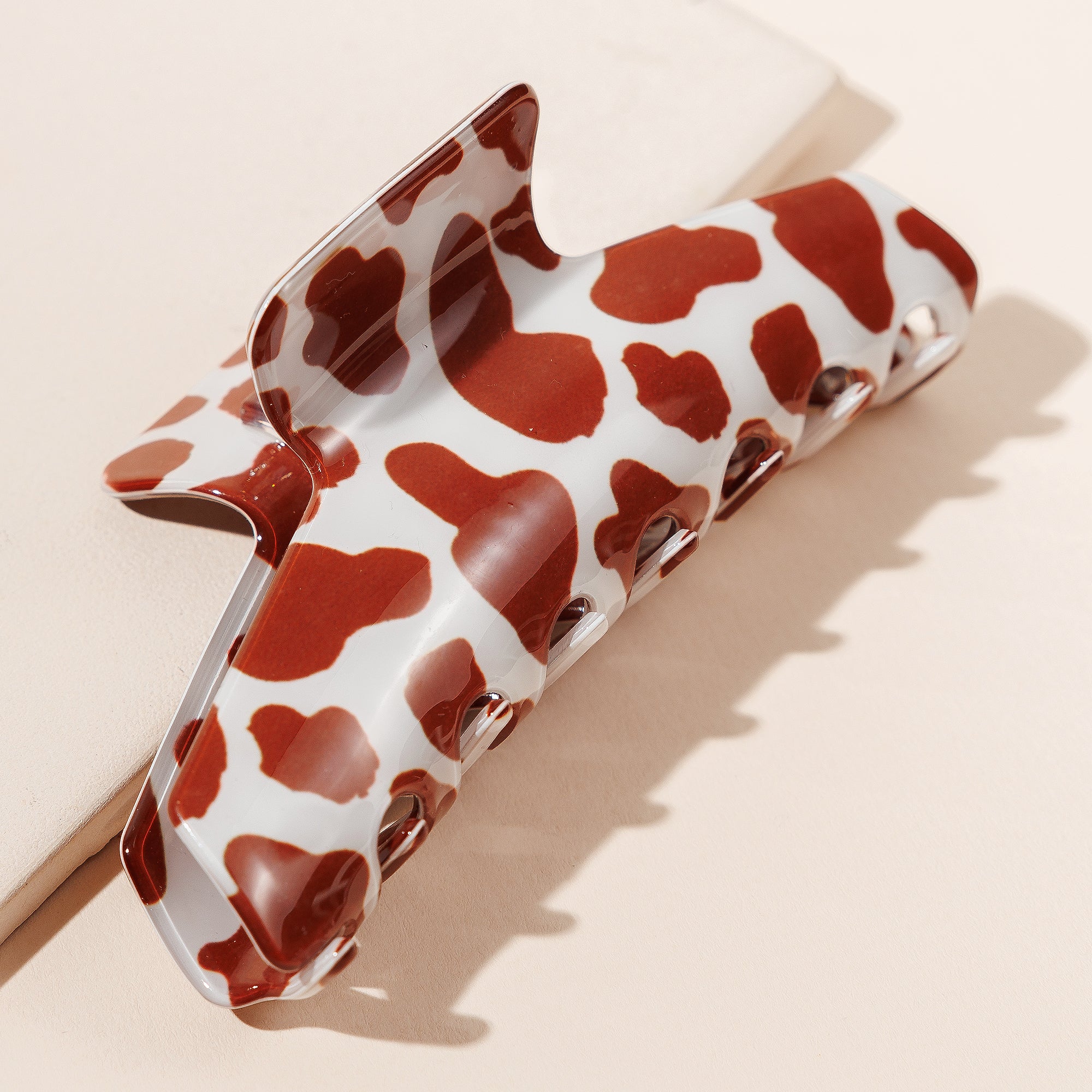 Chic Cow Print Hair Claw