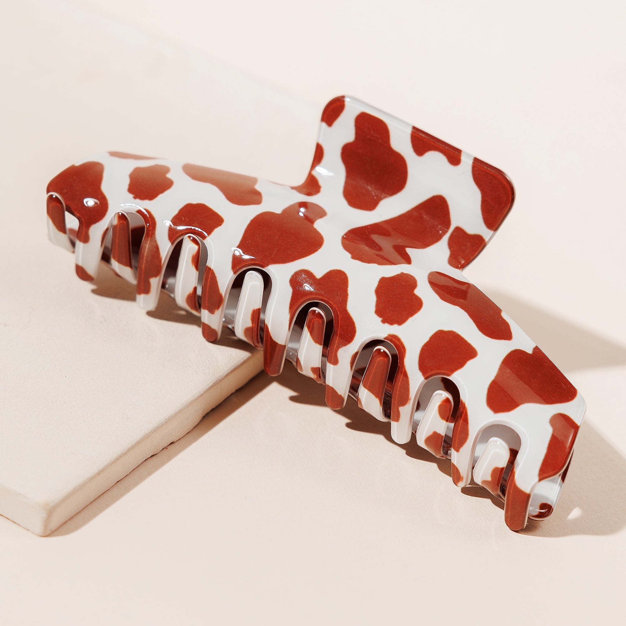 Chic Cow Print Hair Claw