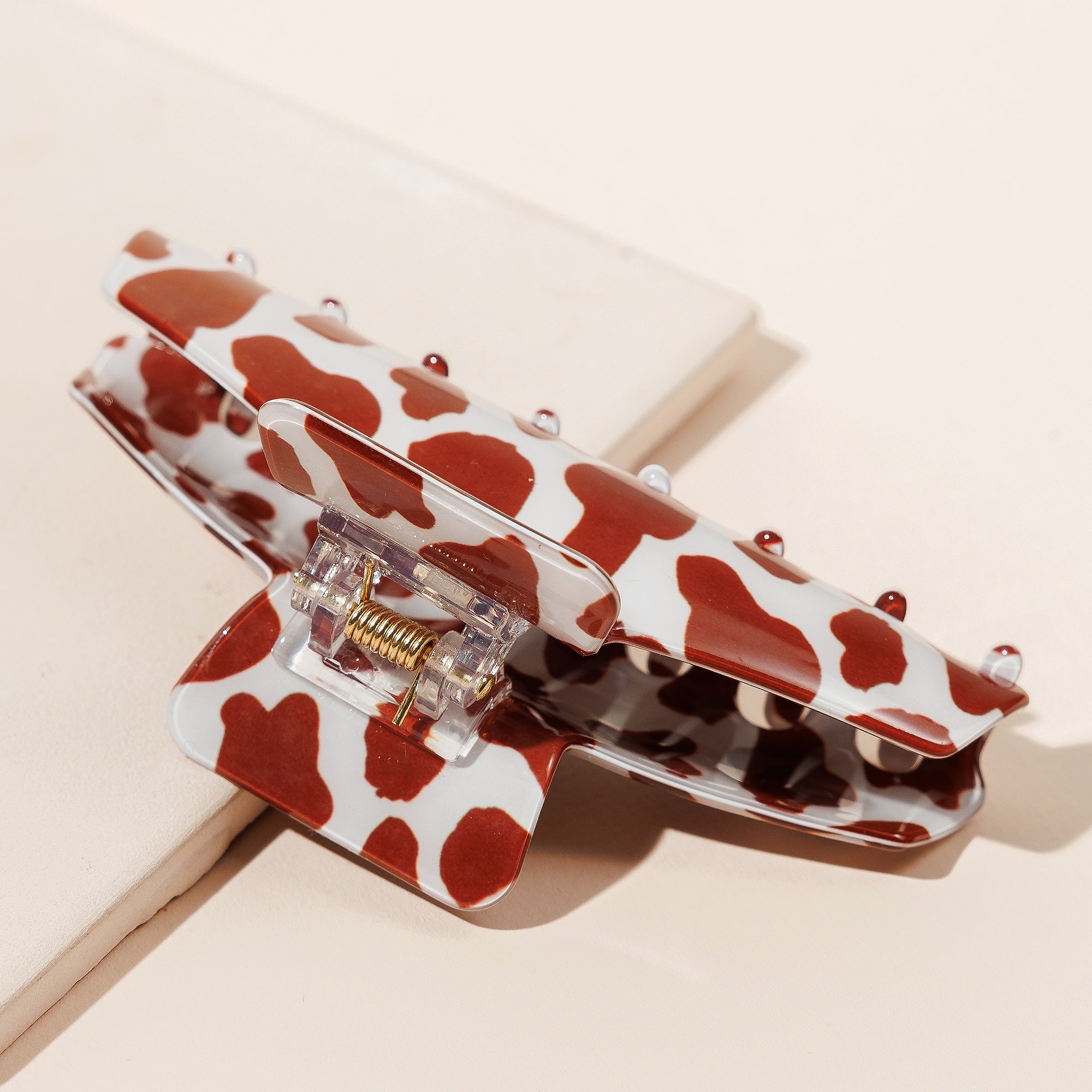 Chic Cow Print Hair Claw