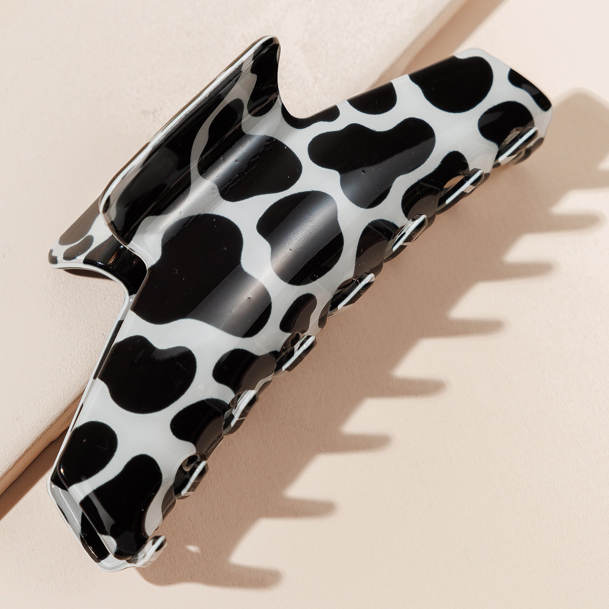 Chic Cow Print Hair Claw