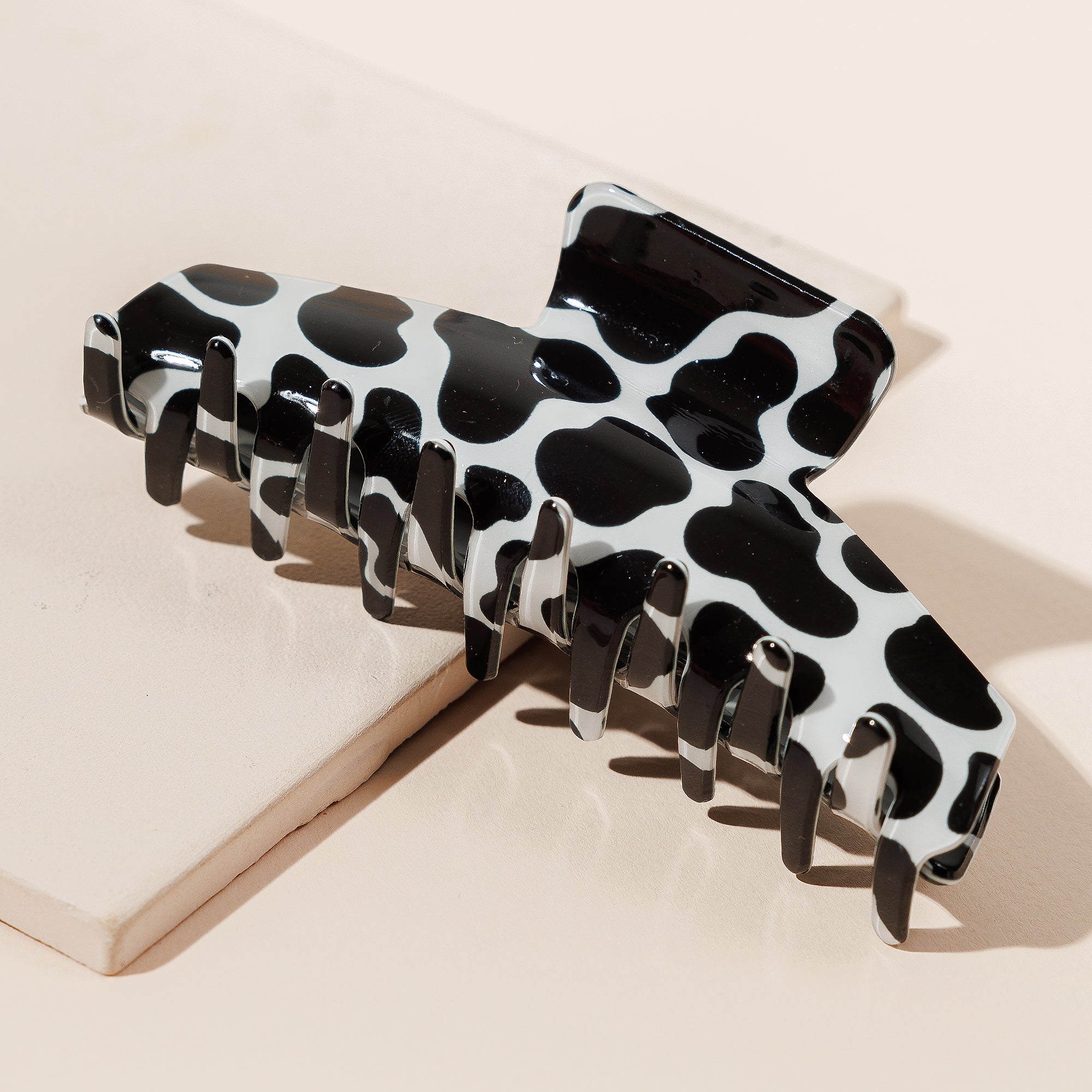 Chic Cow Print Hair Claw