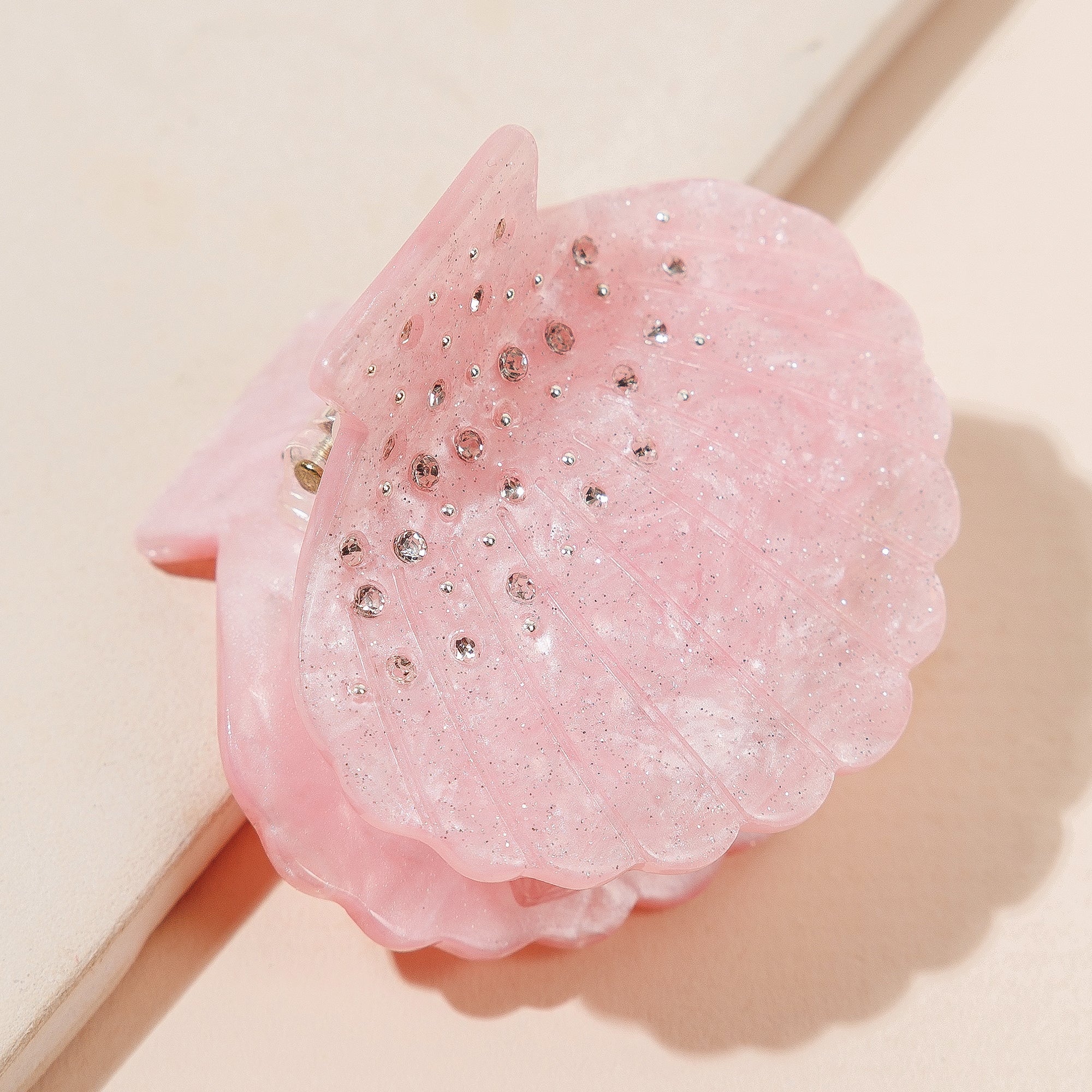 Elegant Seashell Rhinestone Hair Claw