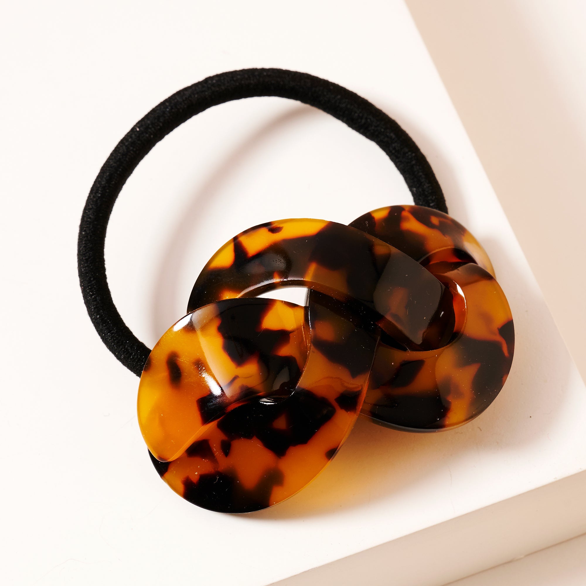Elegant Twist Tortoise Hair Tie