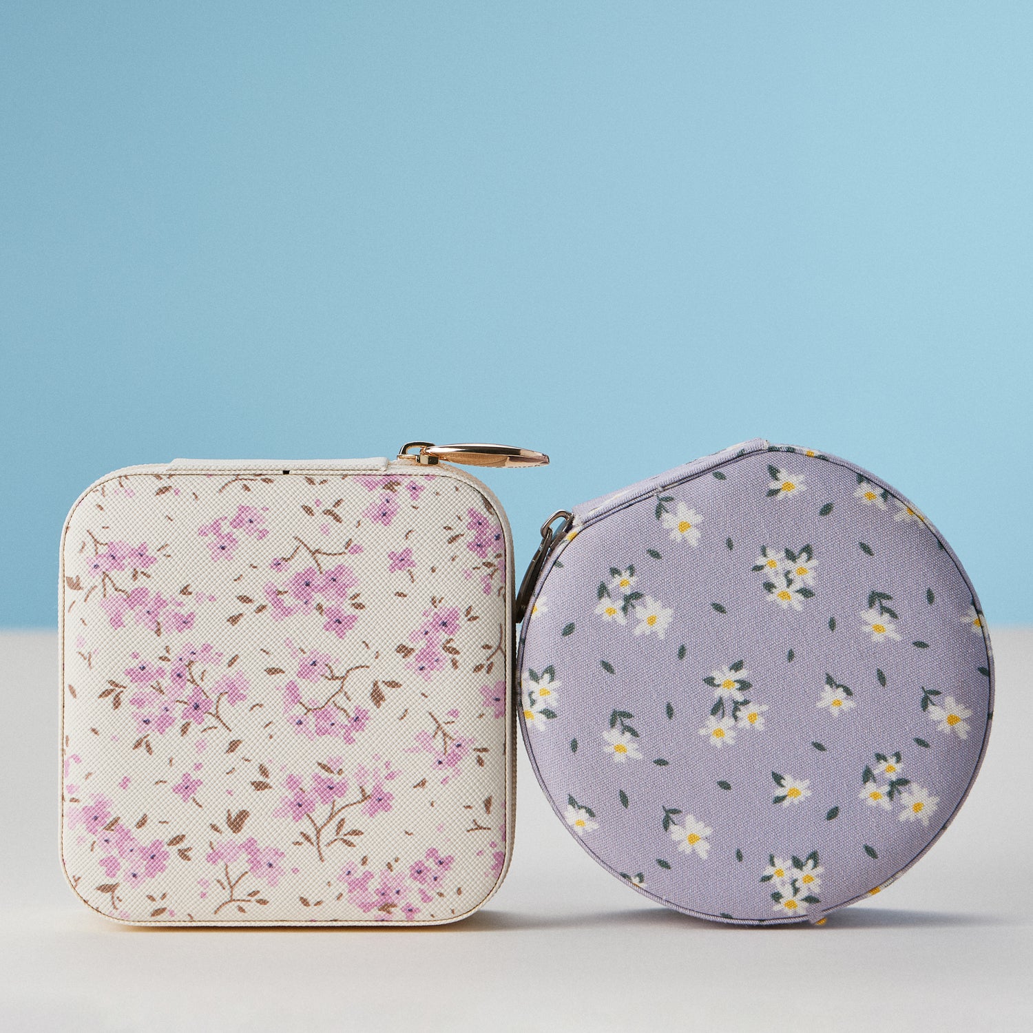 Faux Leather Novelty Print Travel Jewelry Box