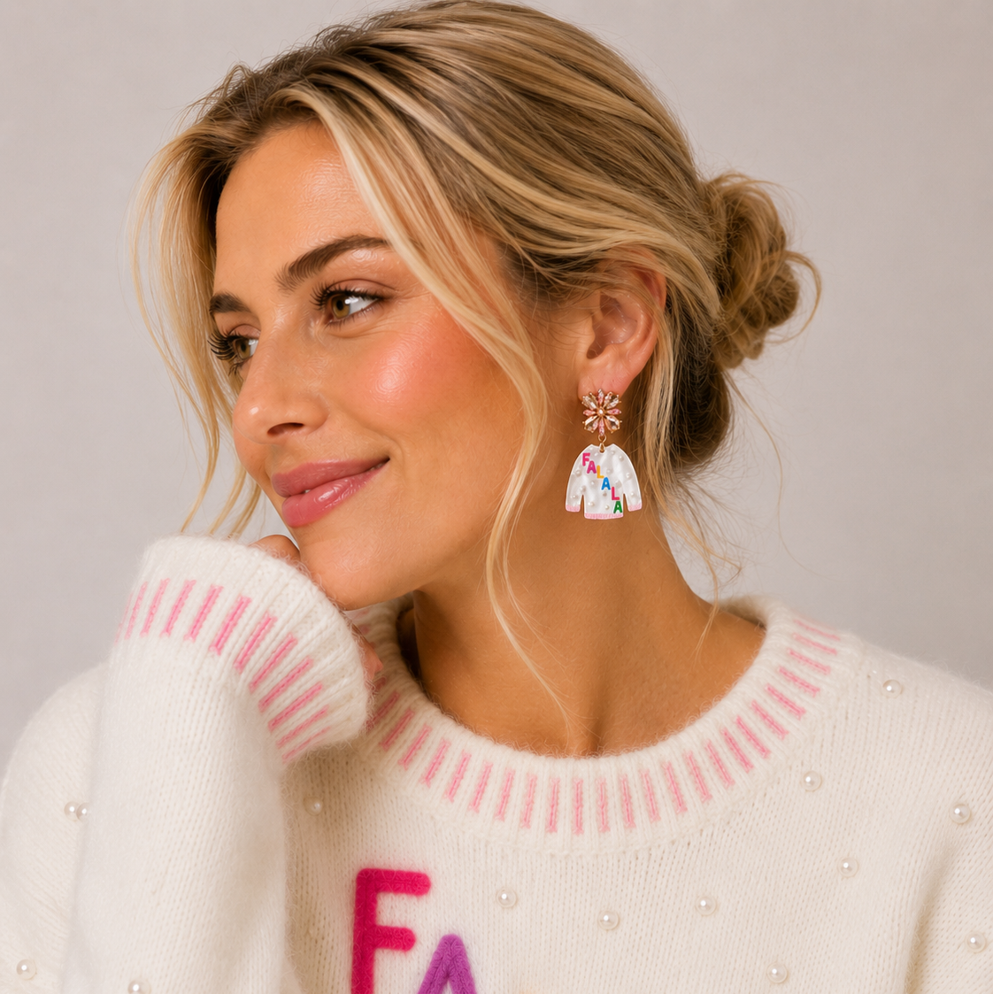 Christmas FALALA Ugly Christmas Sweater Earrings | Acrylic Dangles